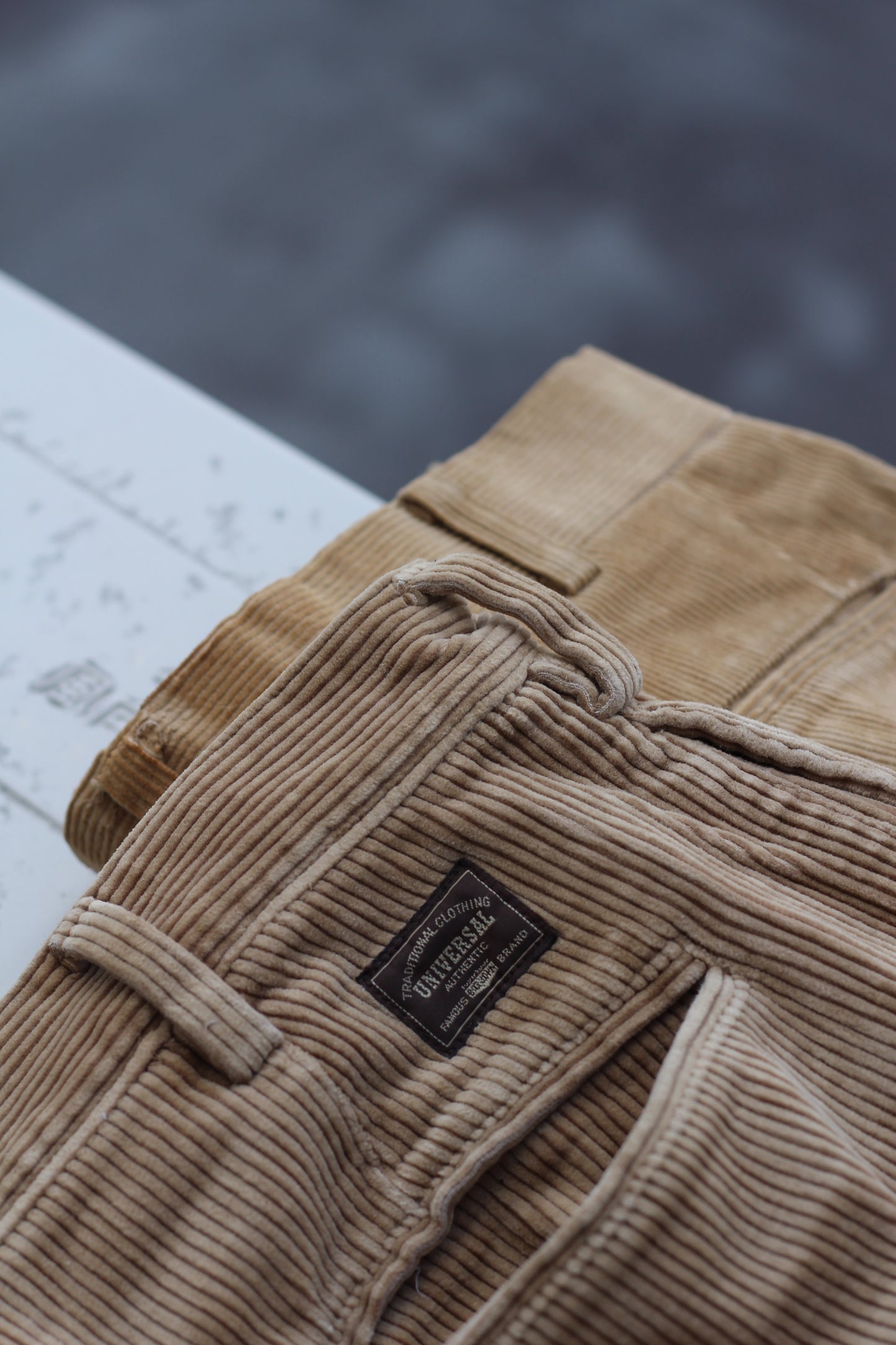 Men's Beige Corduroy Wide Leg Bottoms x5点