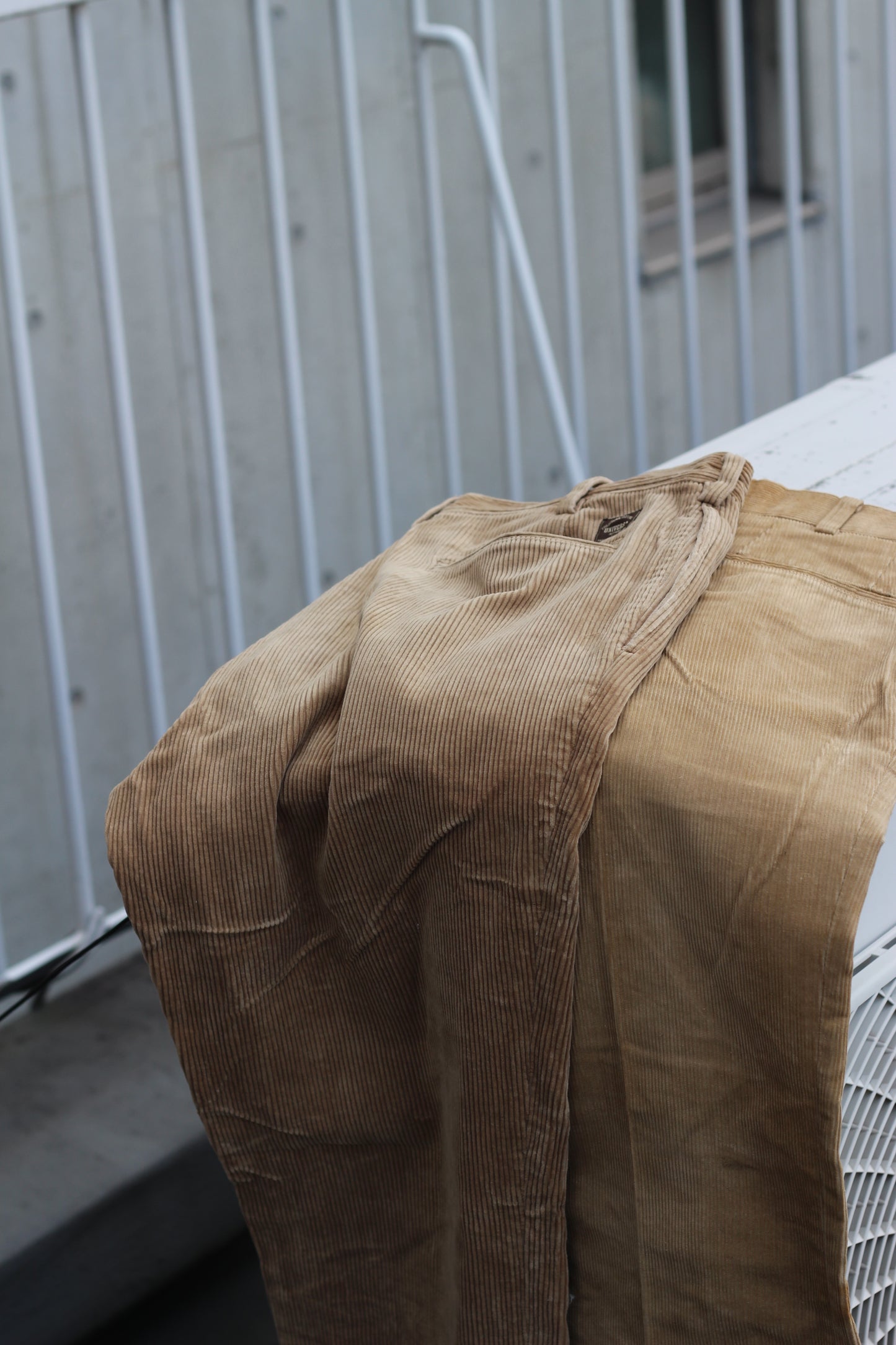 Men's Beige Corduroy Wide Leg Bottoms x5点