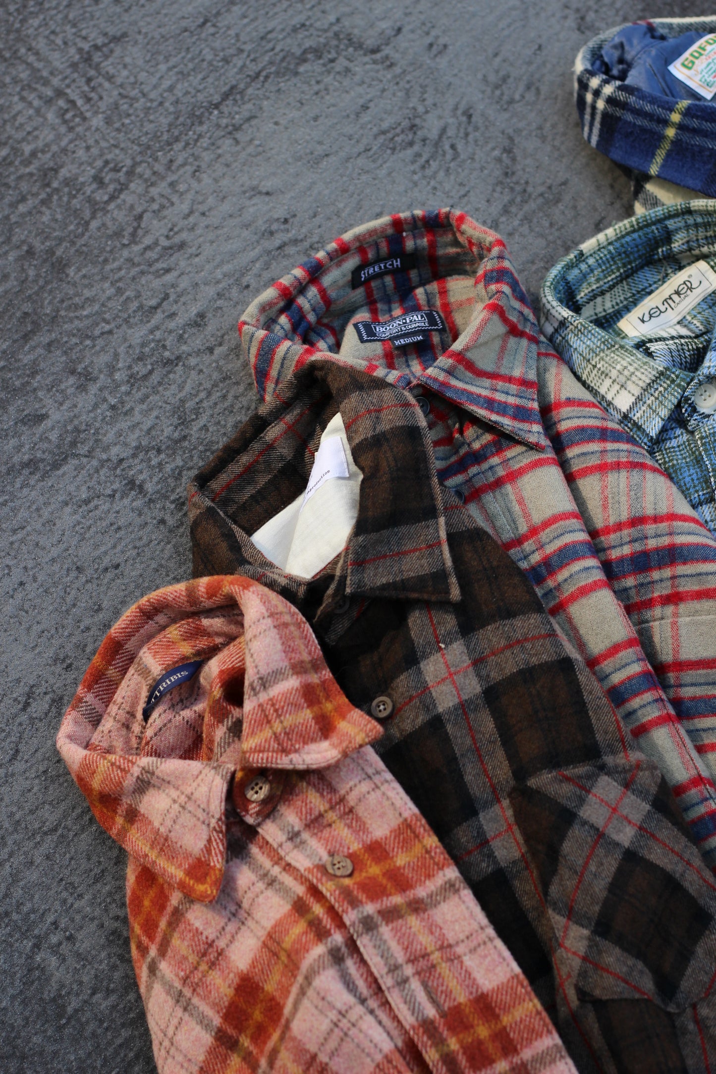 Men's wool check shirt x7点