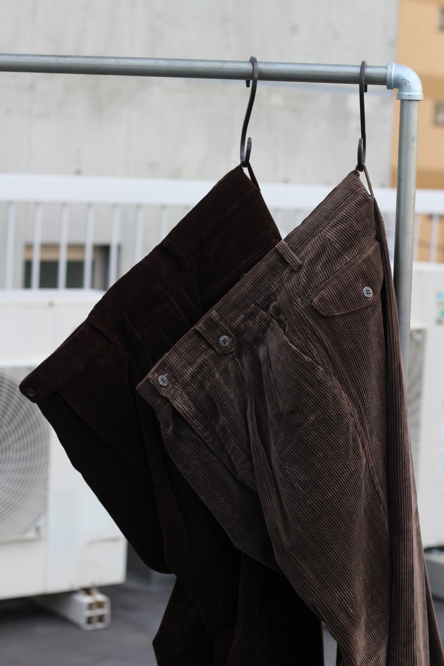 Men's Brown Corduroy Wide Leg Bottoms x4点