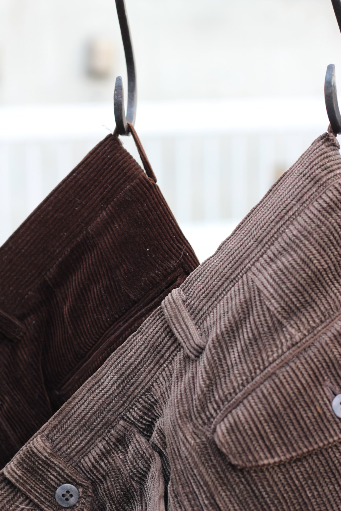 Men's Brown Corduroy Wide Leg Bottoms x4点