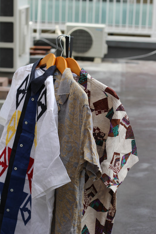 Made In Italy Men's Vintage Linen 100% Short Sleeve Shirt x5点