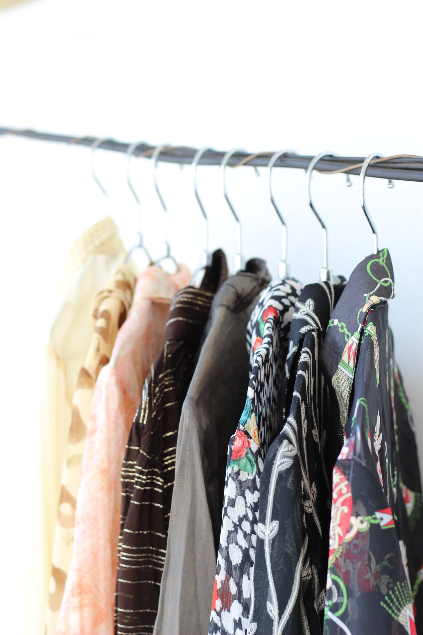 Vintage Sheer Design Long Sleeve Blouse x8点