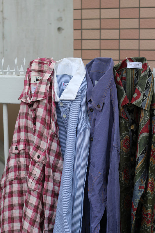 Made In Italy Men's Vintage Long sleeve Shirt x5点