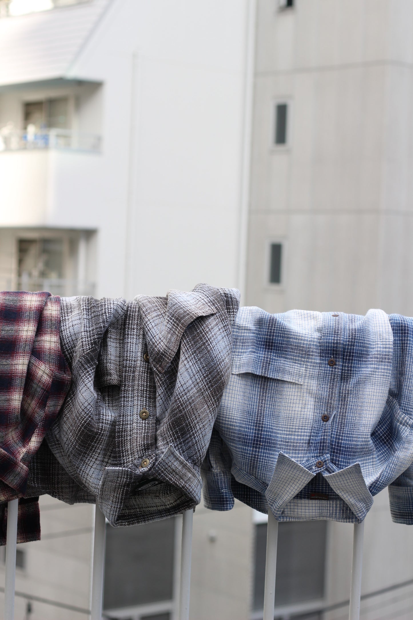 Men's ombre check shirt x3点