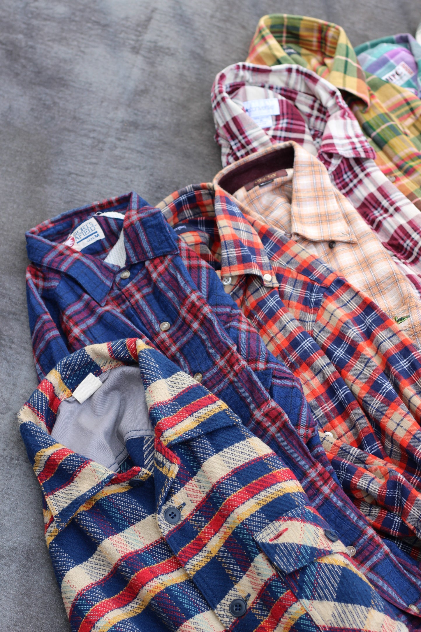 Men's color wool check shirt x12点