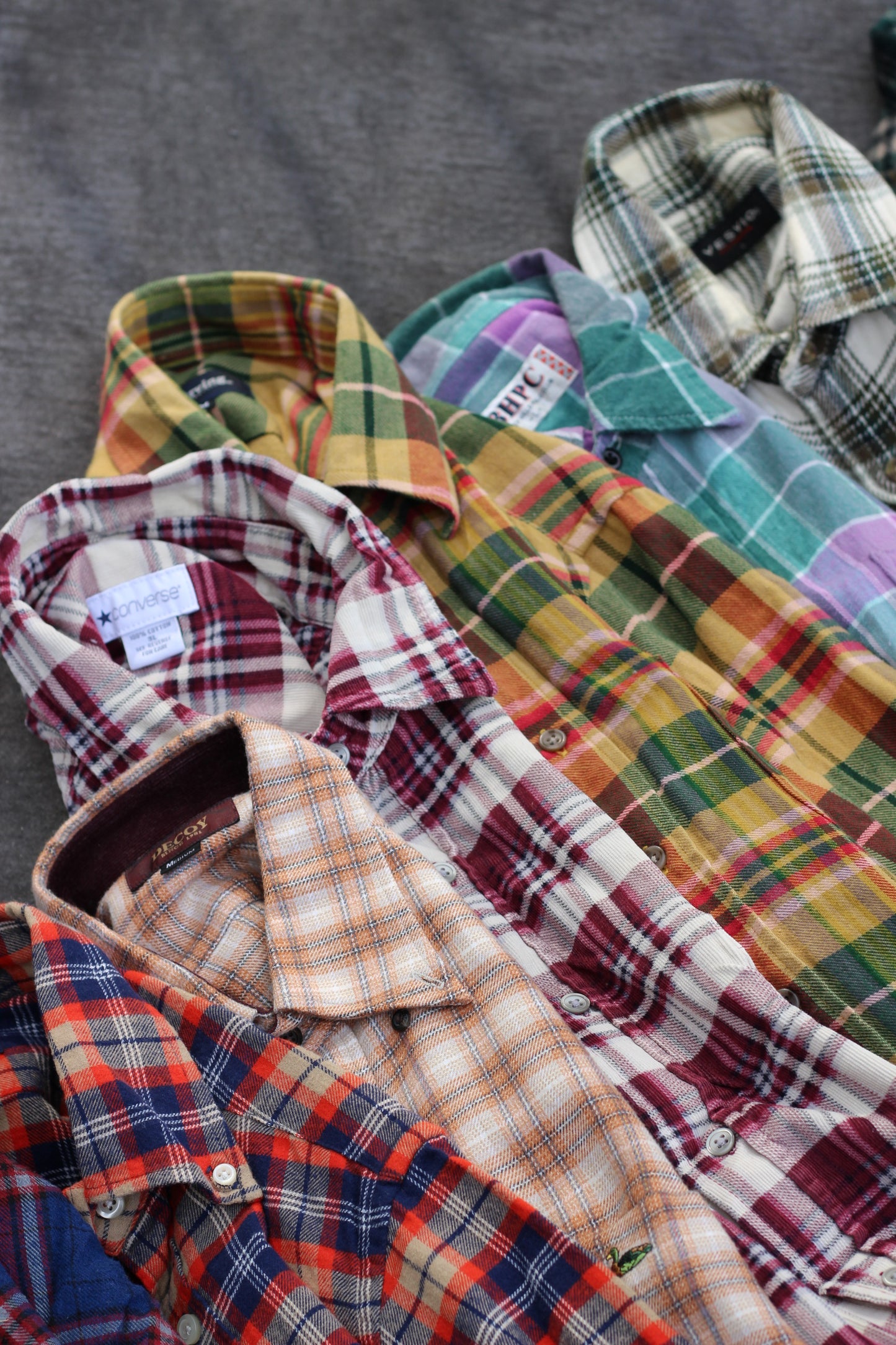 Men's color wool check shirt x12点