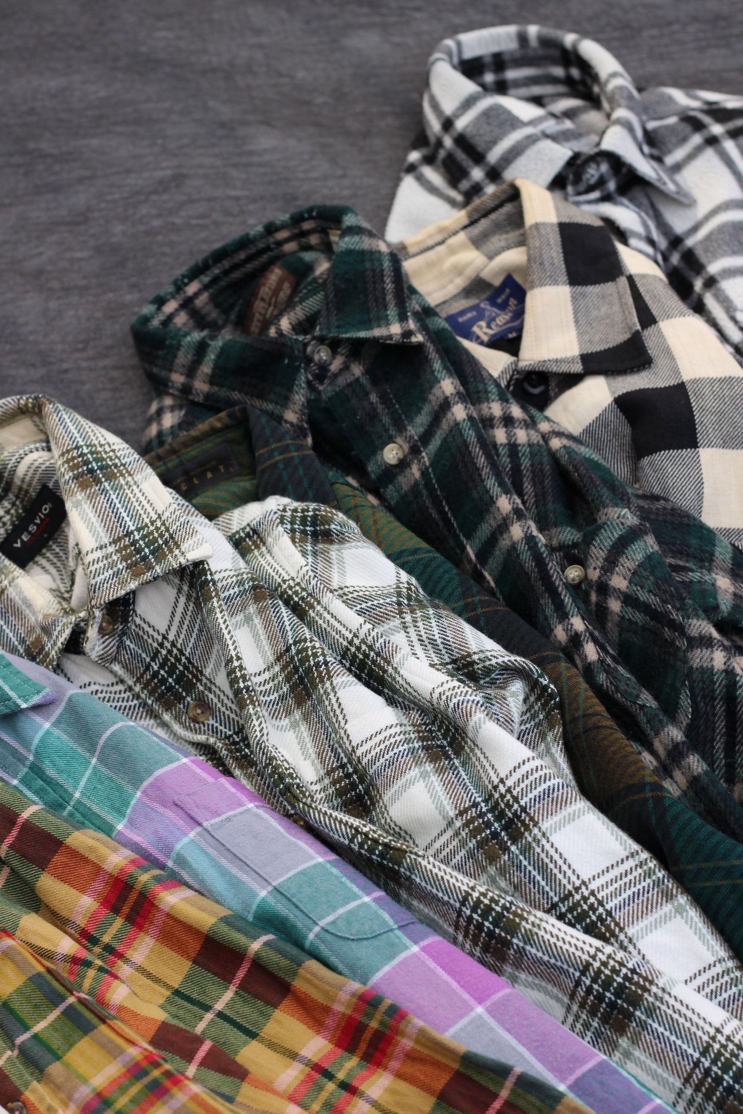 Men's color wool check shirt x12点