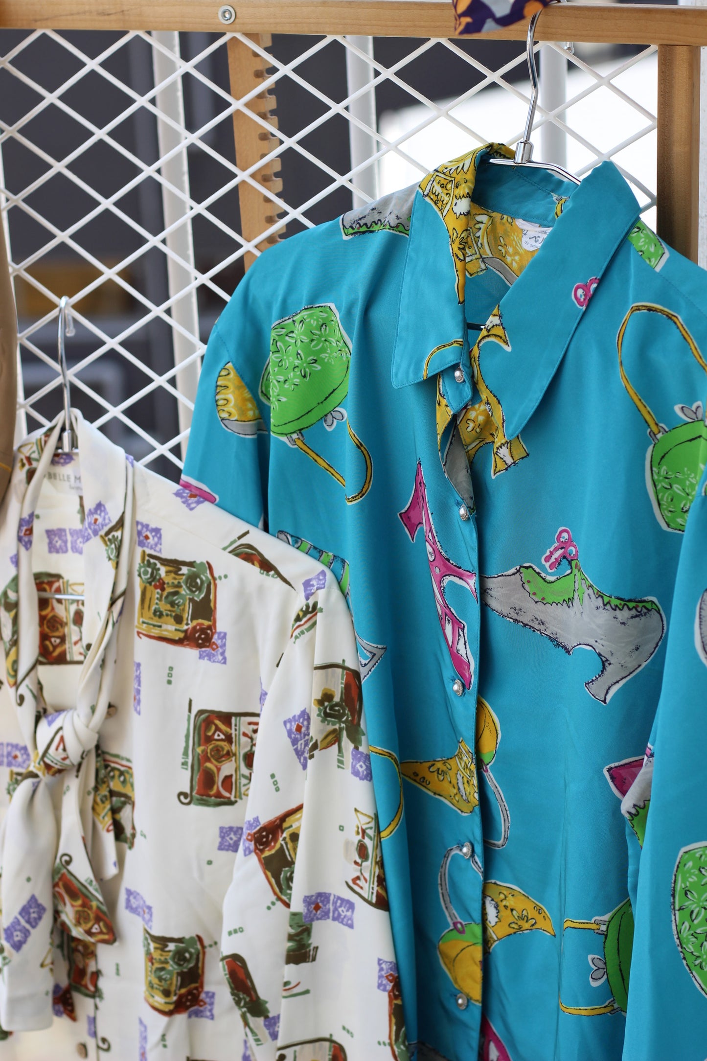 Vintage Design Big Print Long Sleeve Blouse x10点