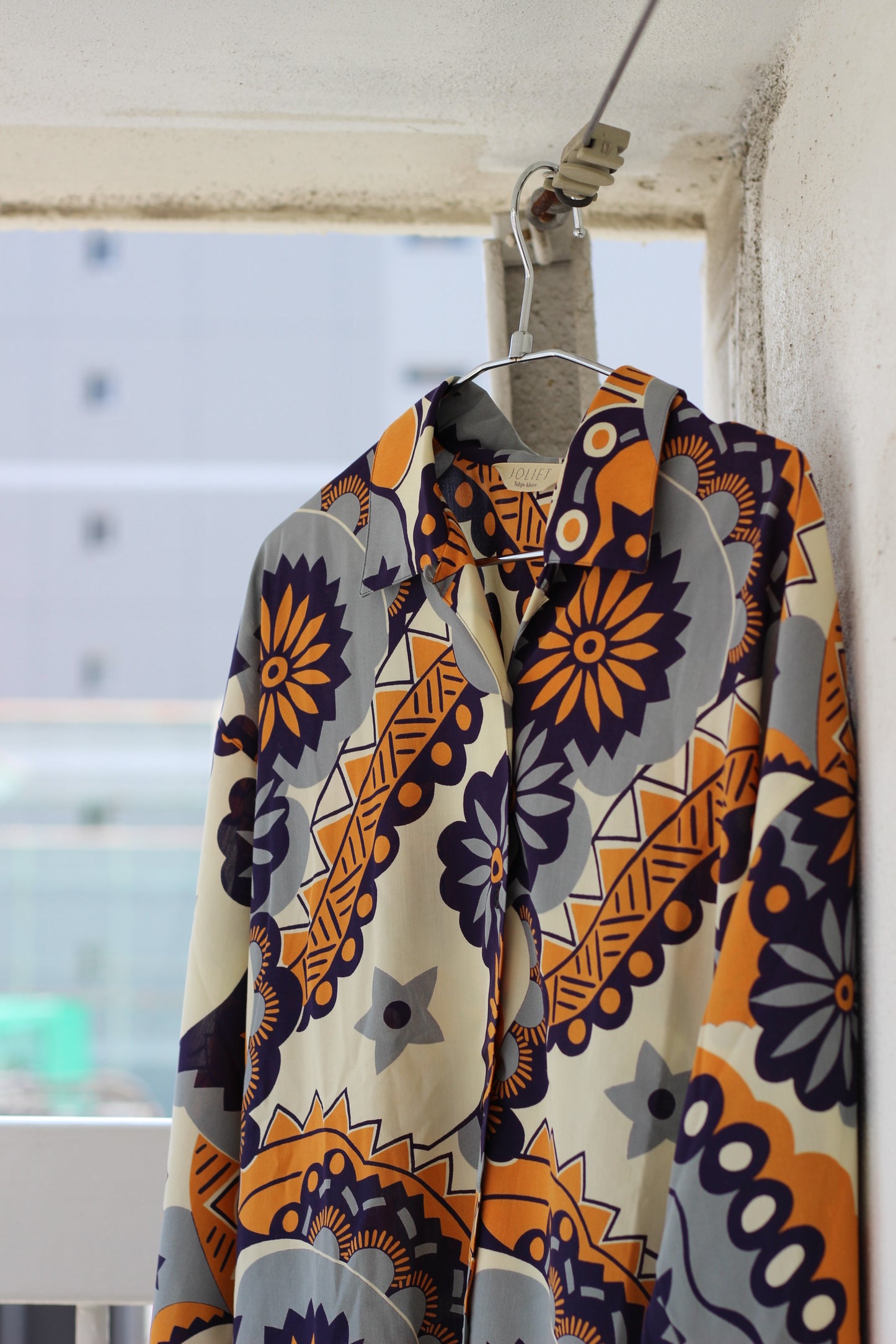 Vintage Design Big Print Long Sleeve Blouse x10点