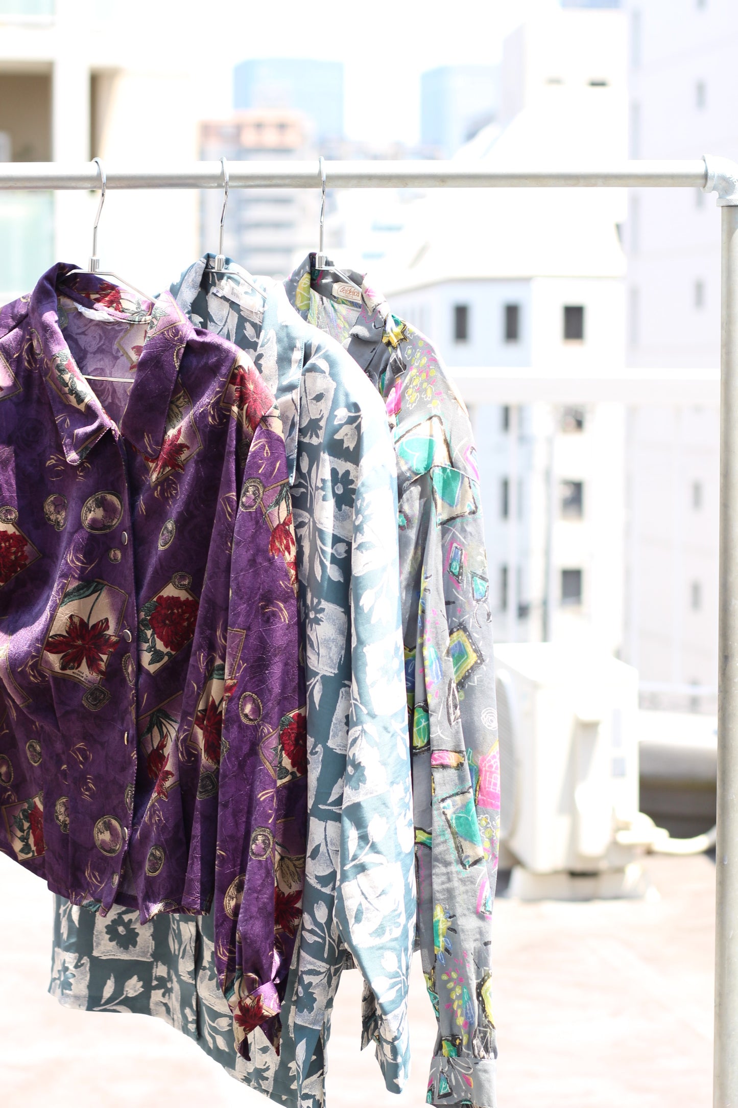 Vintage Design Big Print Long Sleeve Blouse x10点