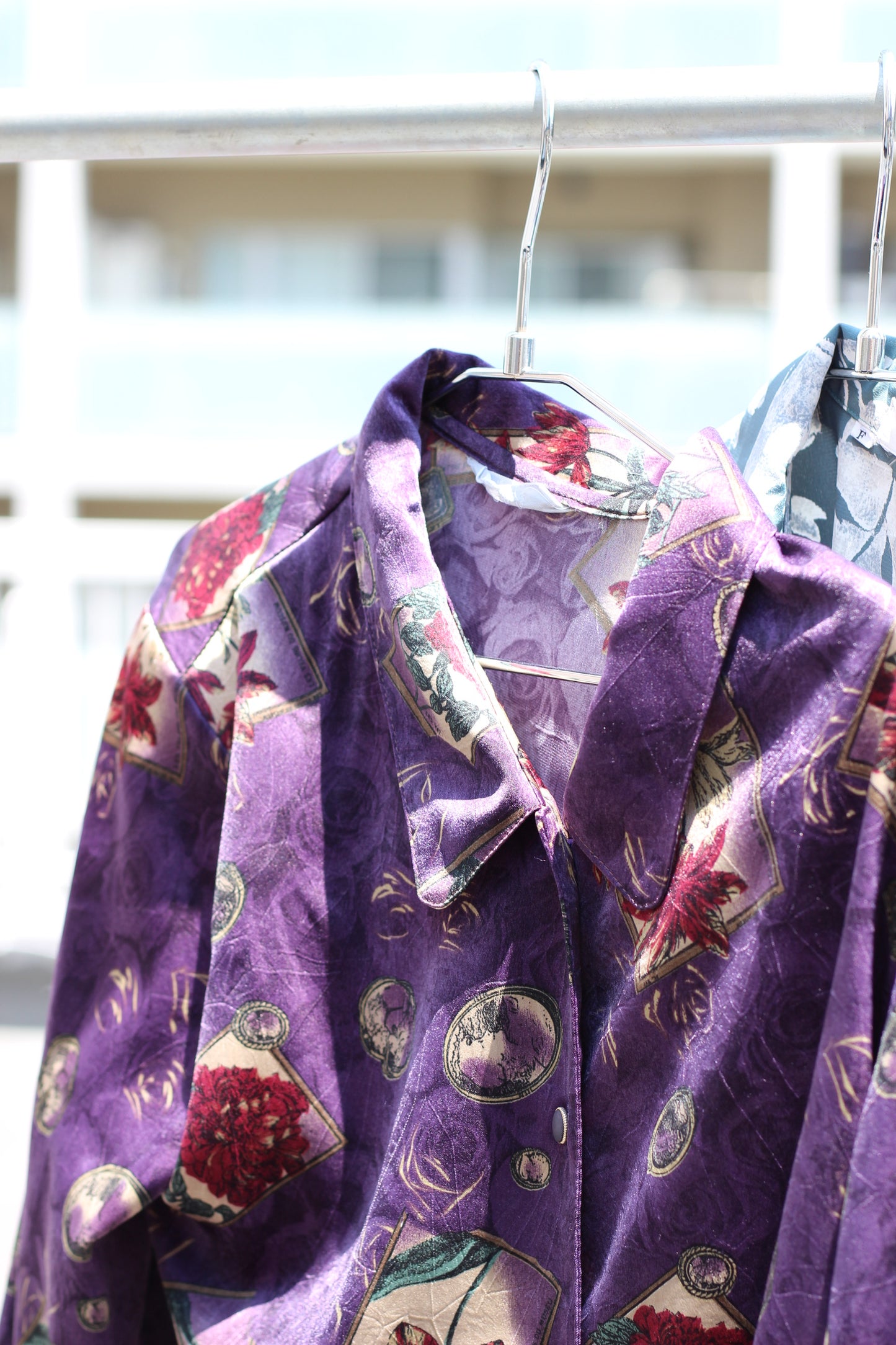 Vintage Design Big Print Long Sleeve Blouse x10点