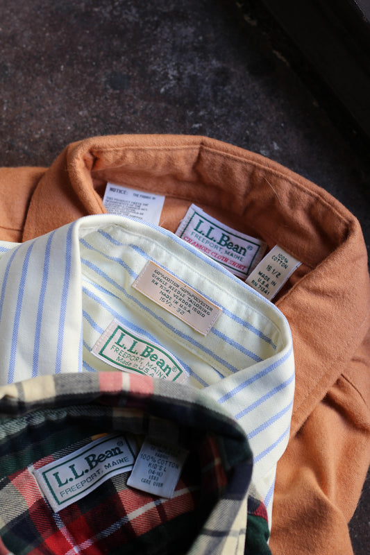 90's Made In Usa L.L.Bean Long Sleeve Shirt x3点