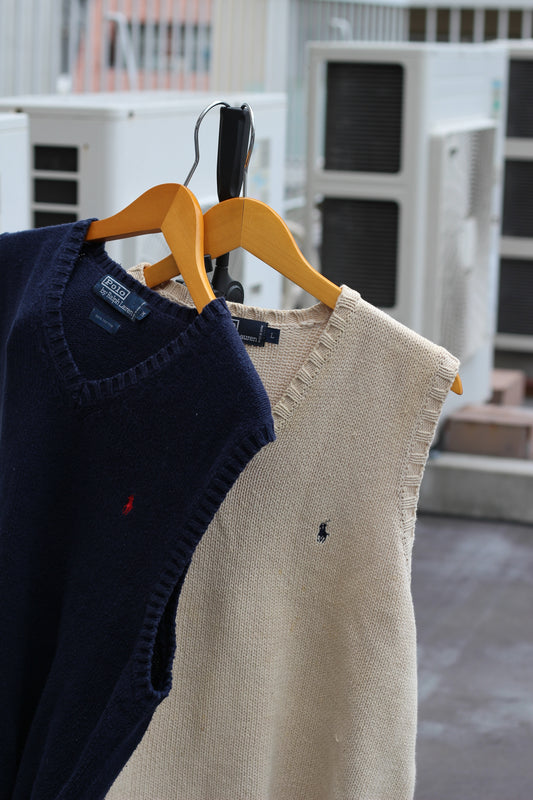 90-00's Polo Ralph Lauren Cotton 100% Knit Vest x2点