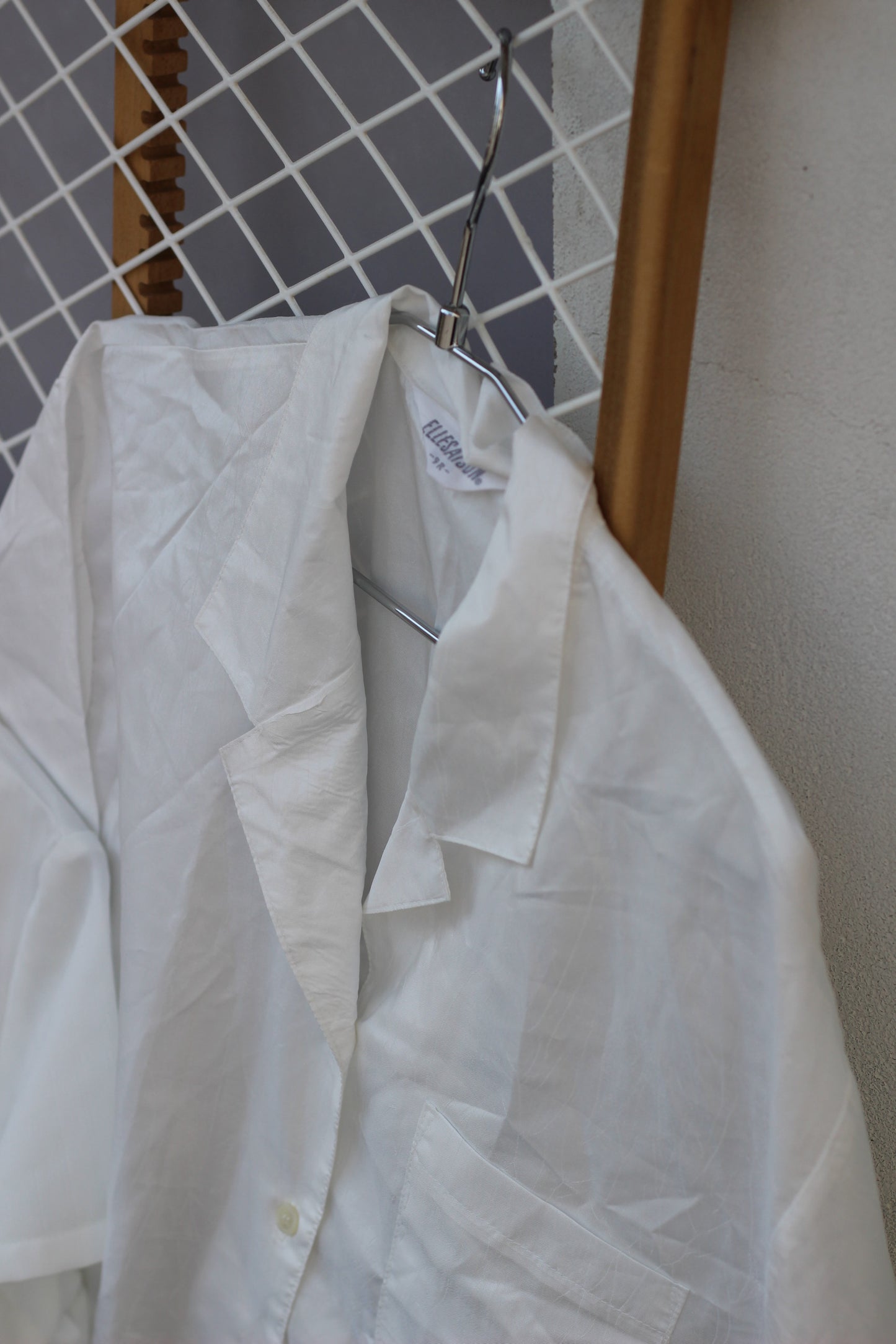 Vintage White Short Sleeve Shirt Blouse x9点