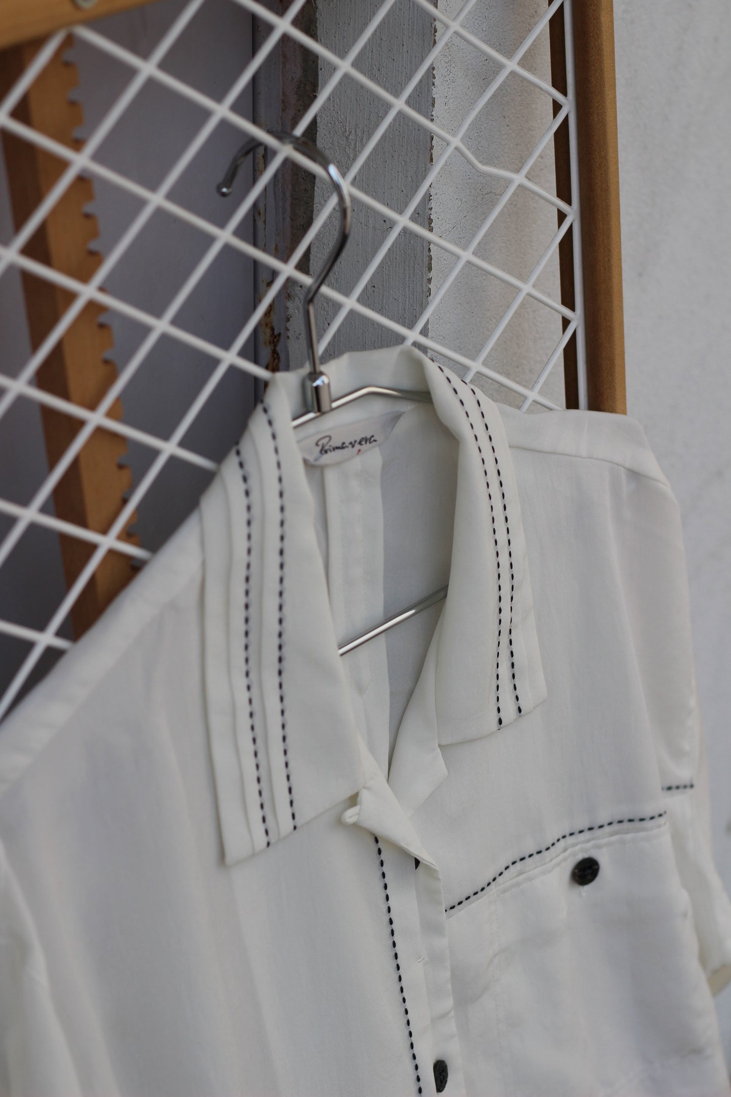 Vintage White Short Sleeve Shirt Blouse x9点