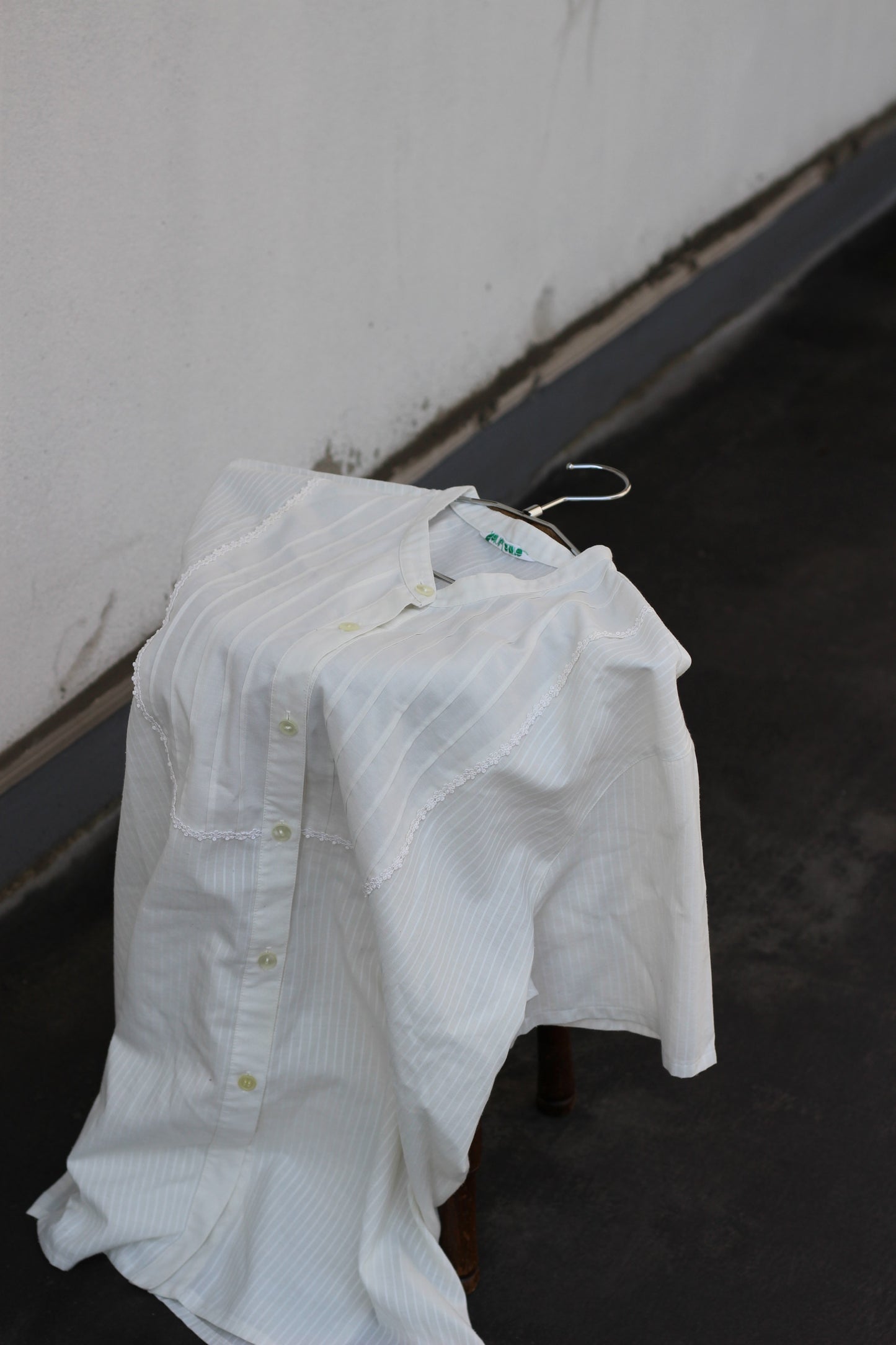 Vintage White Short Sleeve Shirt Blouse x9点