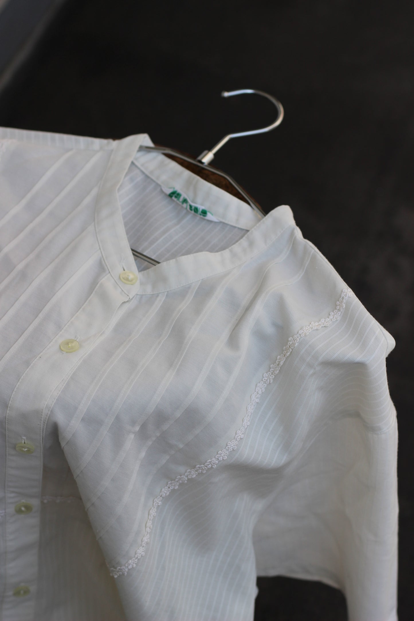 Vintage White Short Sleeve Shirt Blouse x9点