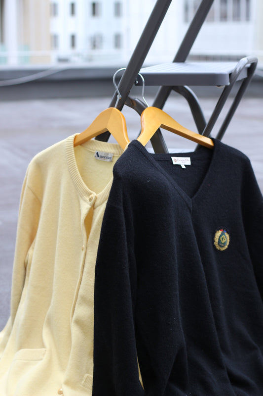 Old Christian Dior & Aquascutum 100% Cashmere Knit x2点
