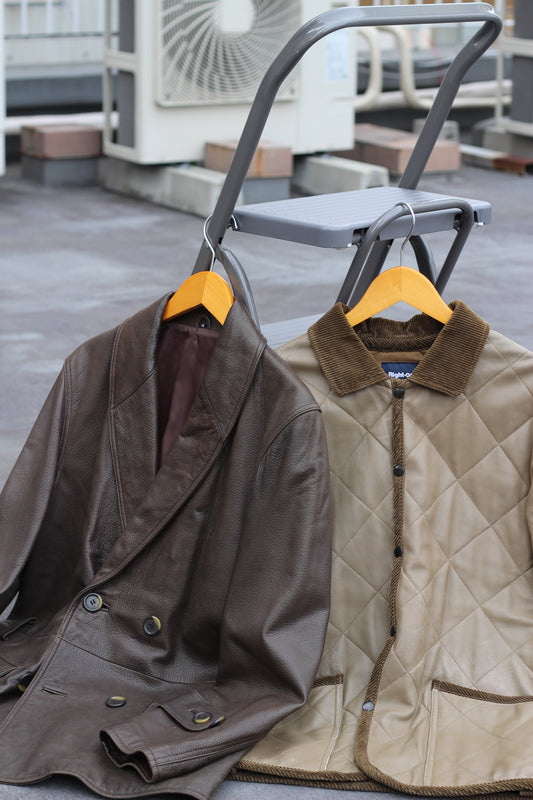 Men's Quilted Leather & Double-Breasted Leather Jackets x2点