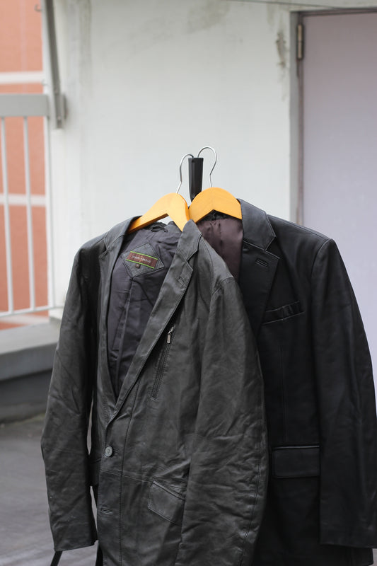 Men's Leather Tailored Jacket x3点