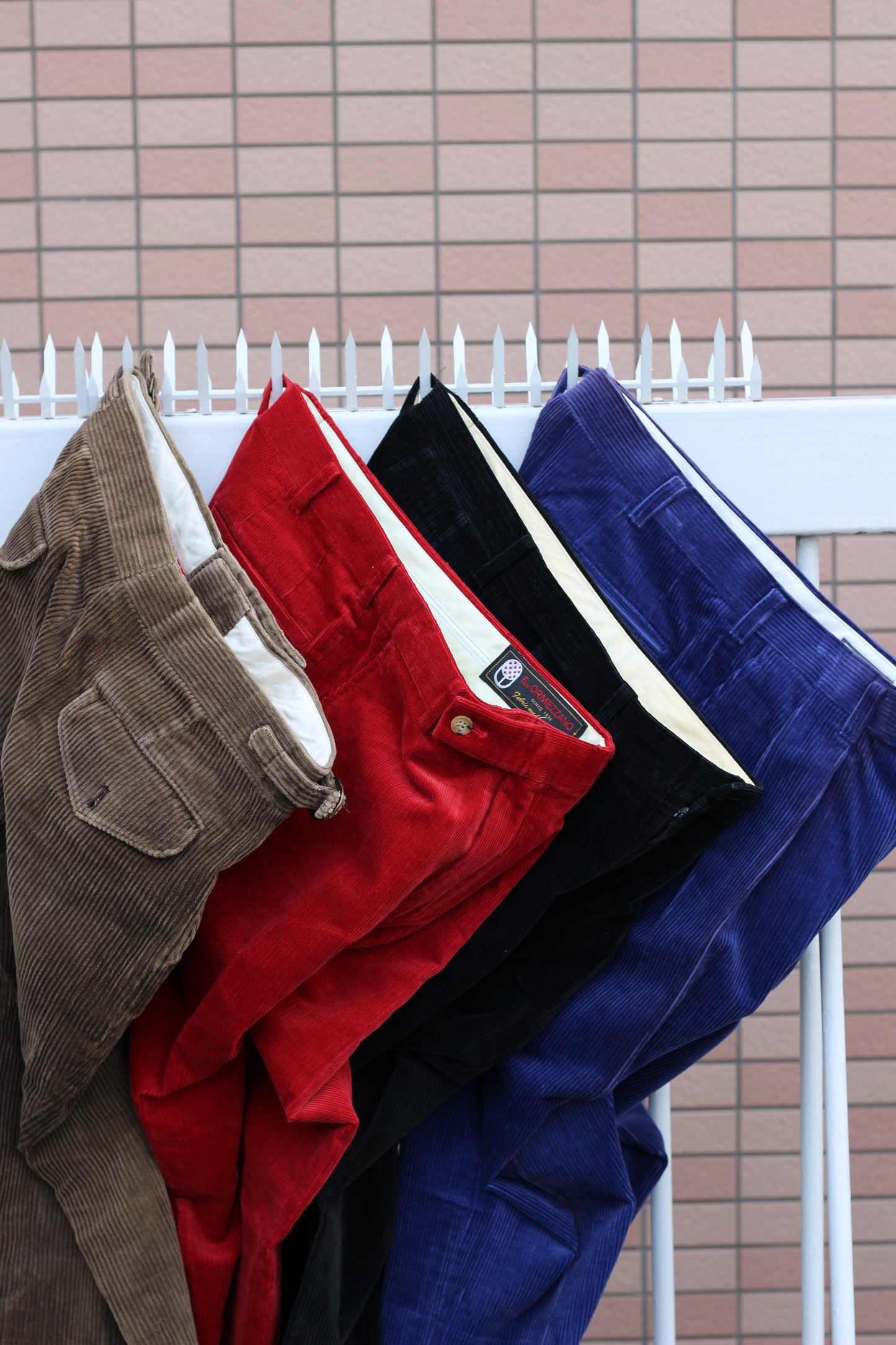 Men's import & luxury brand corduroy bottoms x4点