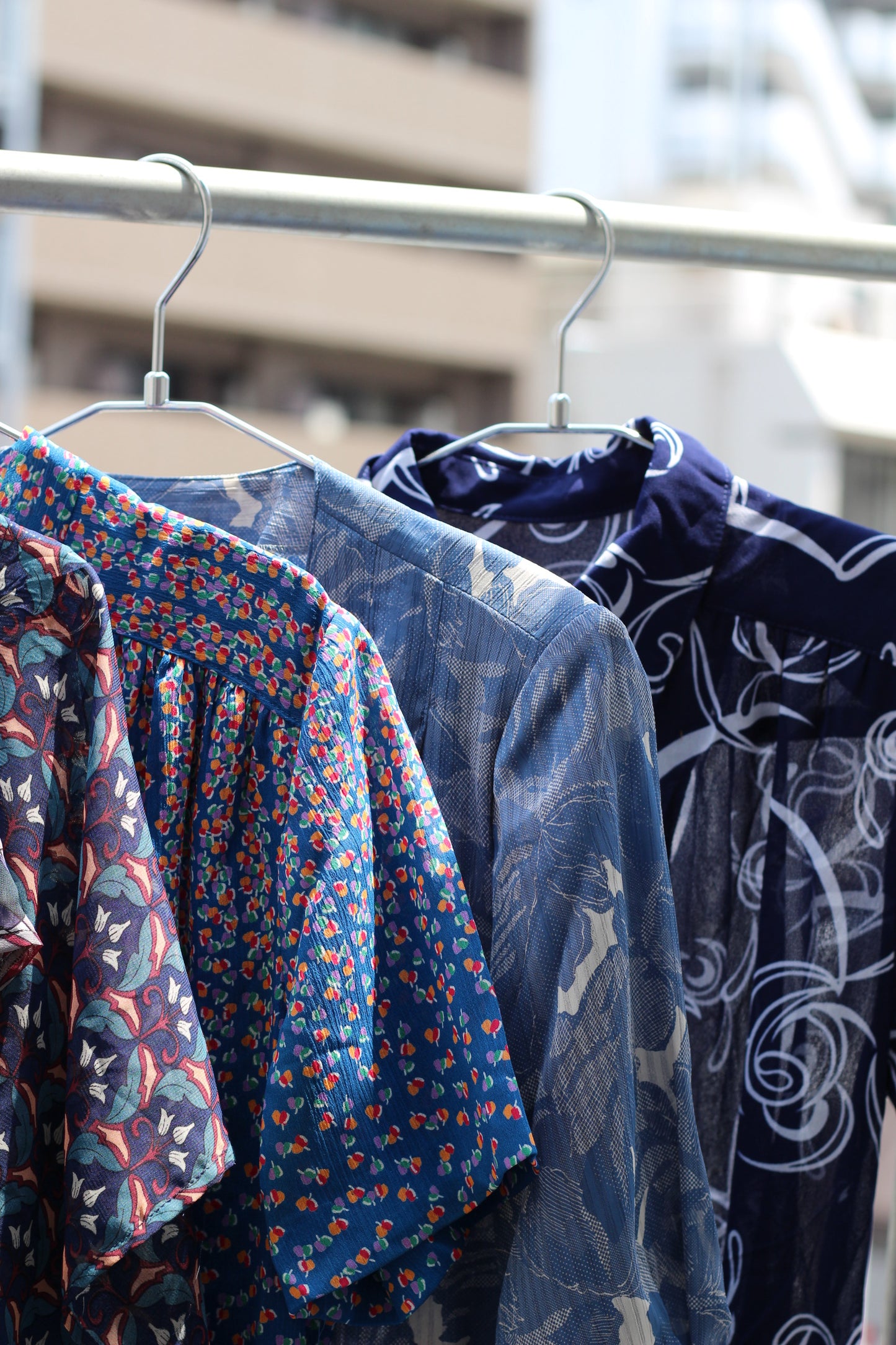 Vintage Blue Design Short Sleeve One-Piece x10点