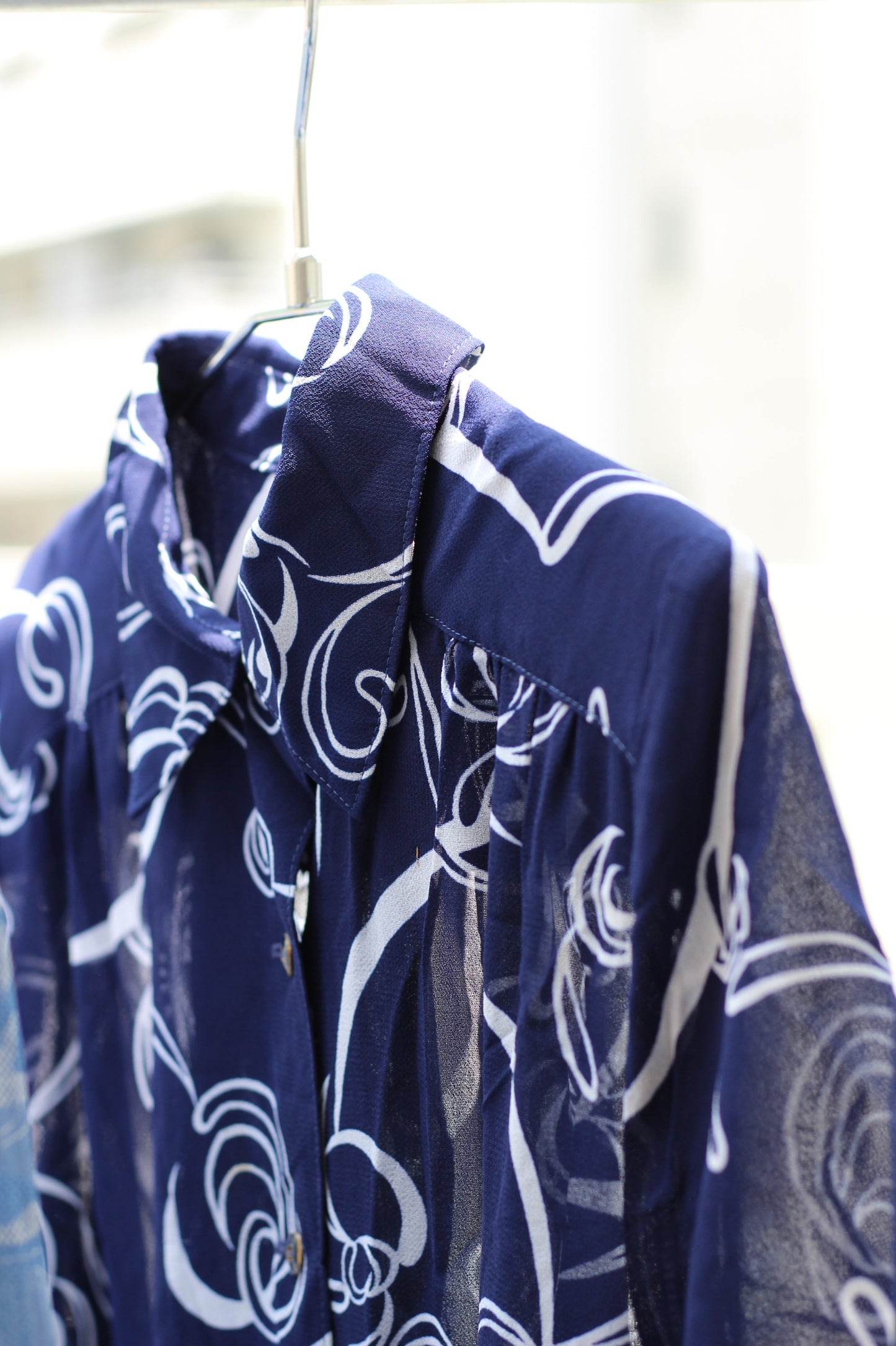 Vintage Blue Design Short Sleeve One-Piece x10点
