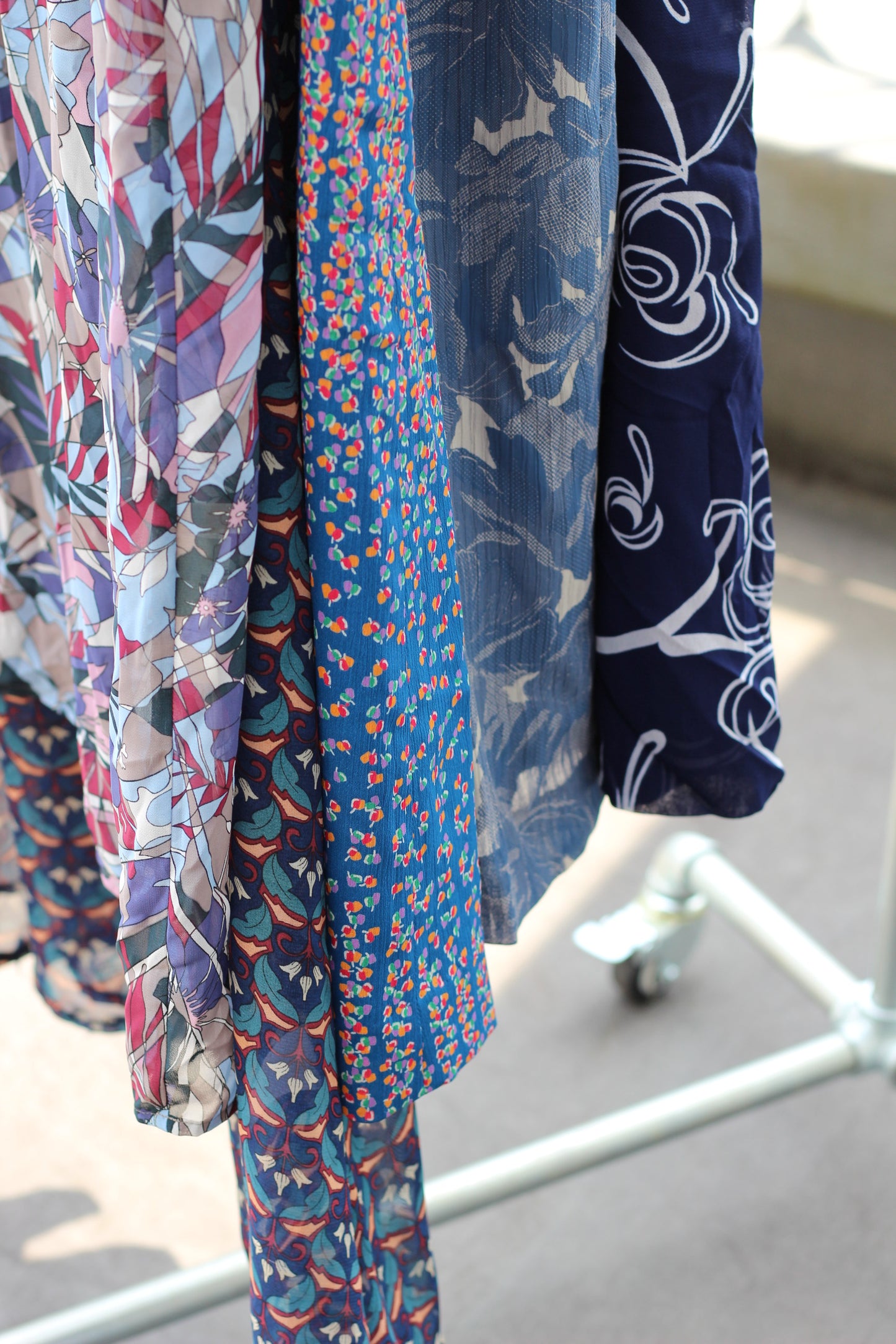 Vintage Blue Design Short Sleeve One-Piece x10点