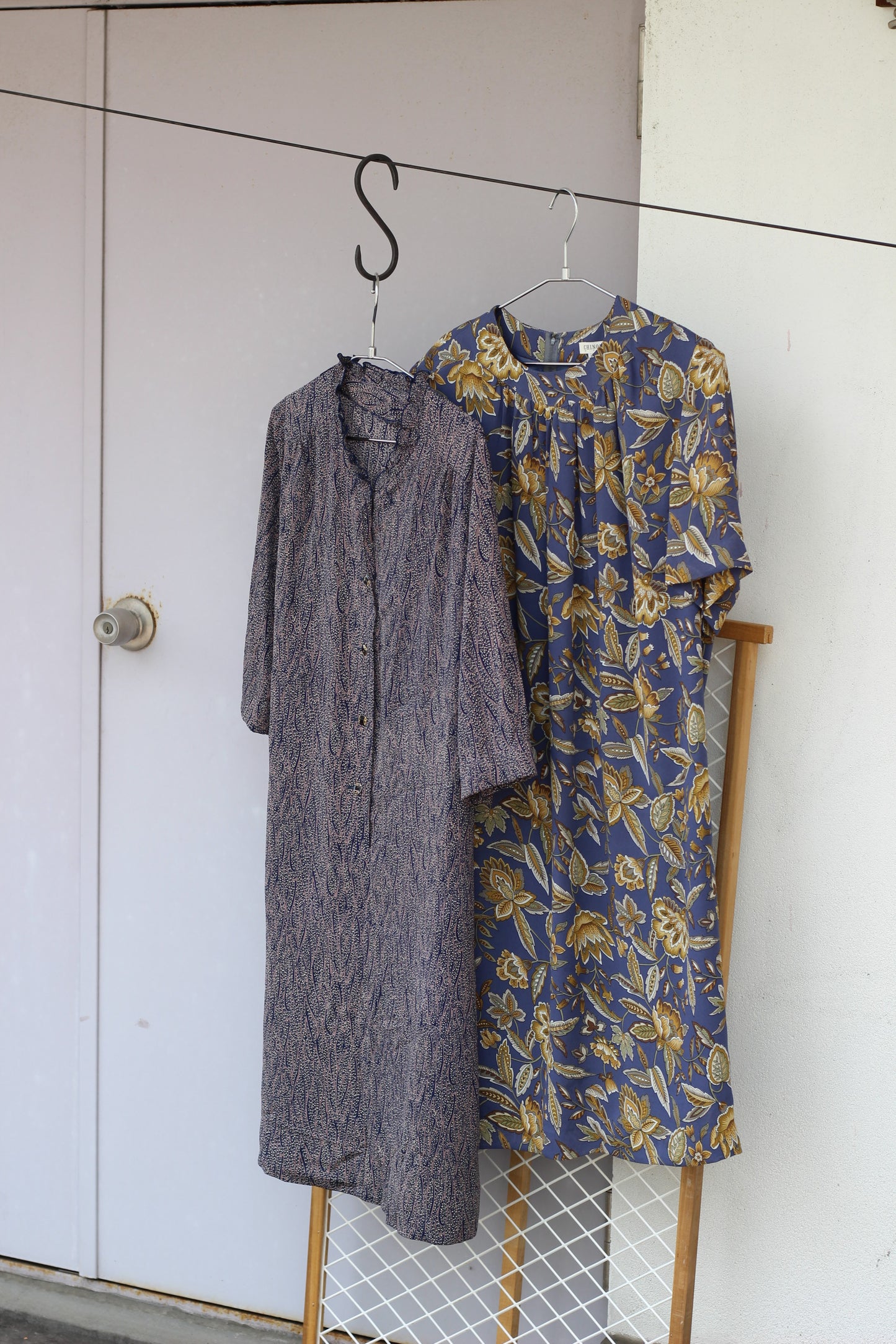 Vintage Blue Design Short Sleeve One-Piece x10点