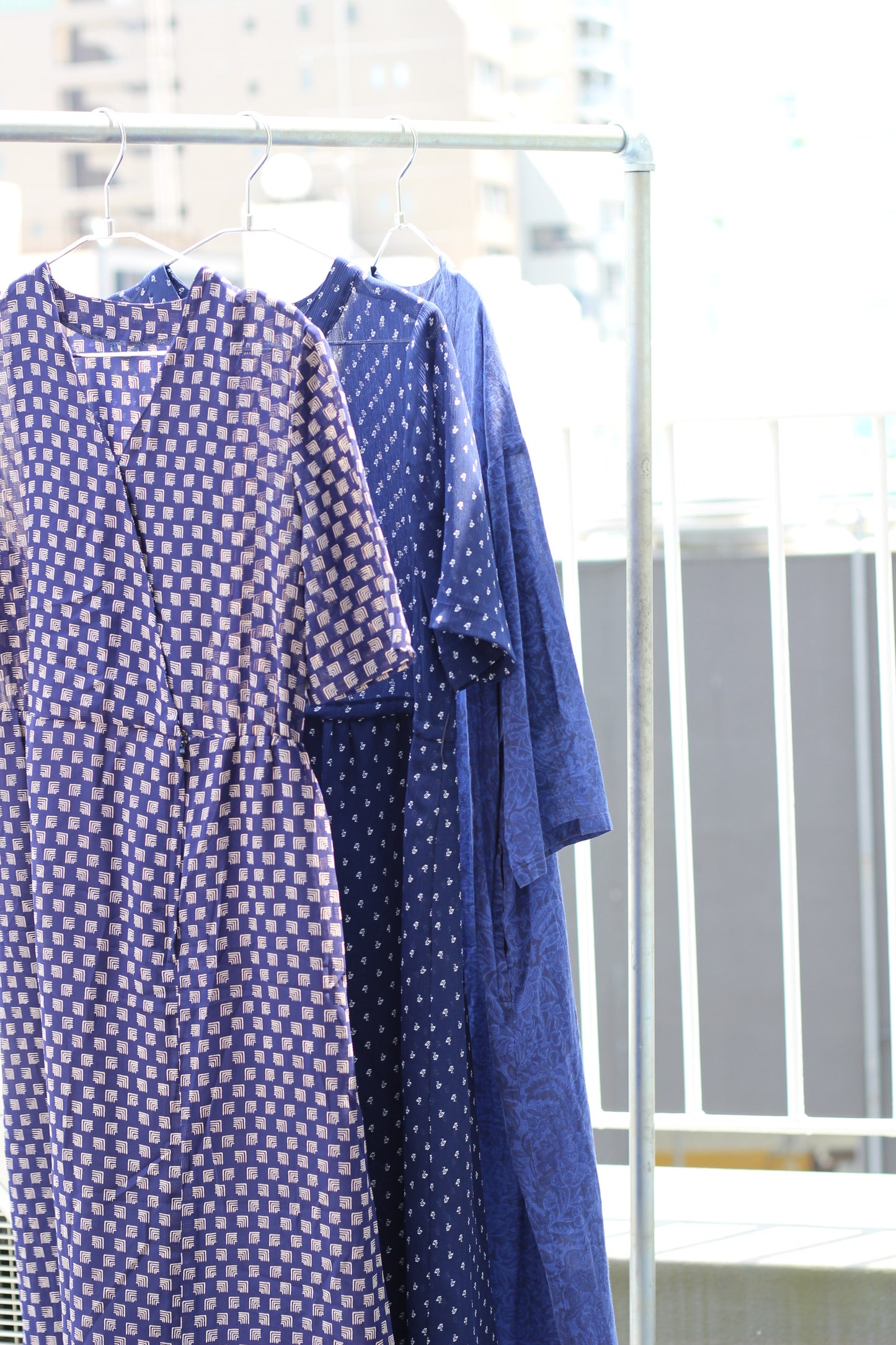 Vintage Blue Design Short Sleeve One-Piece x10点