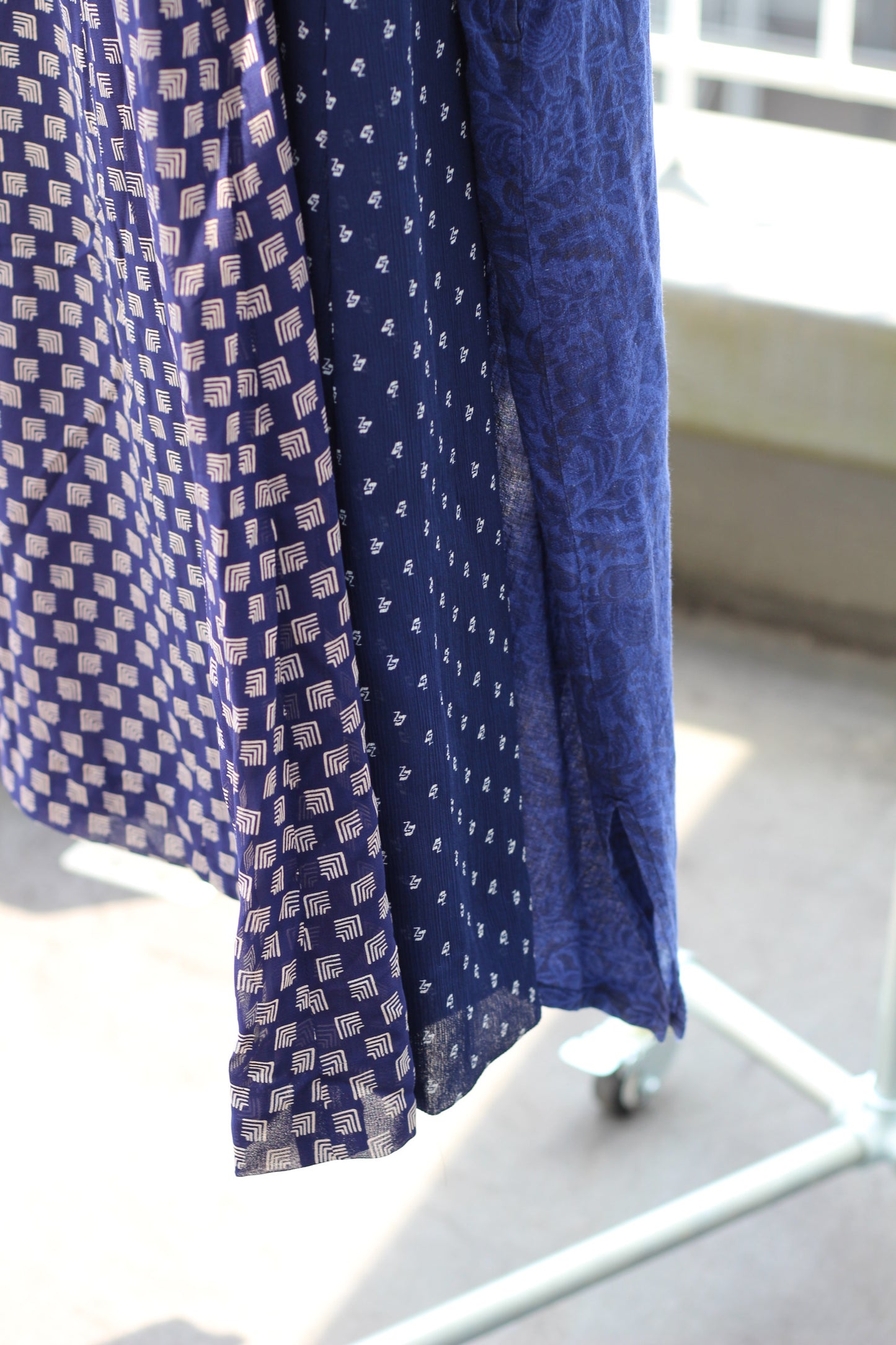 Vintage Blue Design Short Sleeve One-Piece x10点