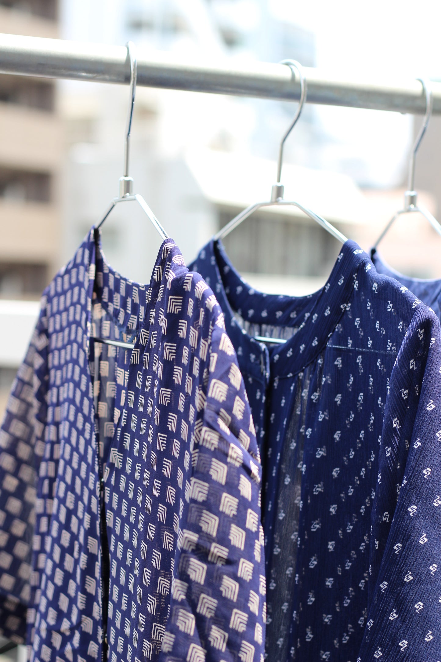 Vintage Blue Design Short Sleeve One-Piece x10点