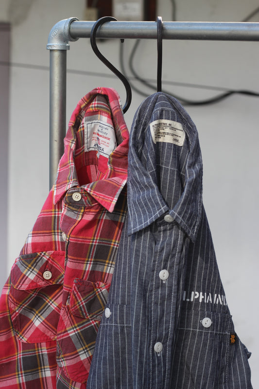 Avirex & Alpha Long-Sleeved Shirt x2点