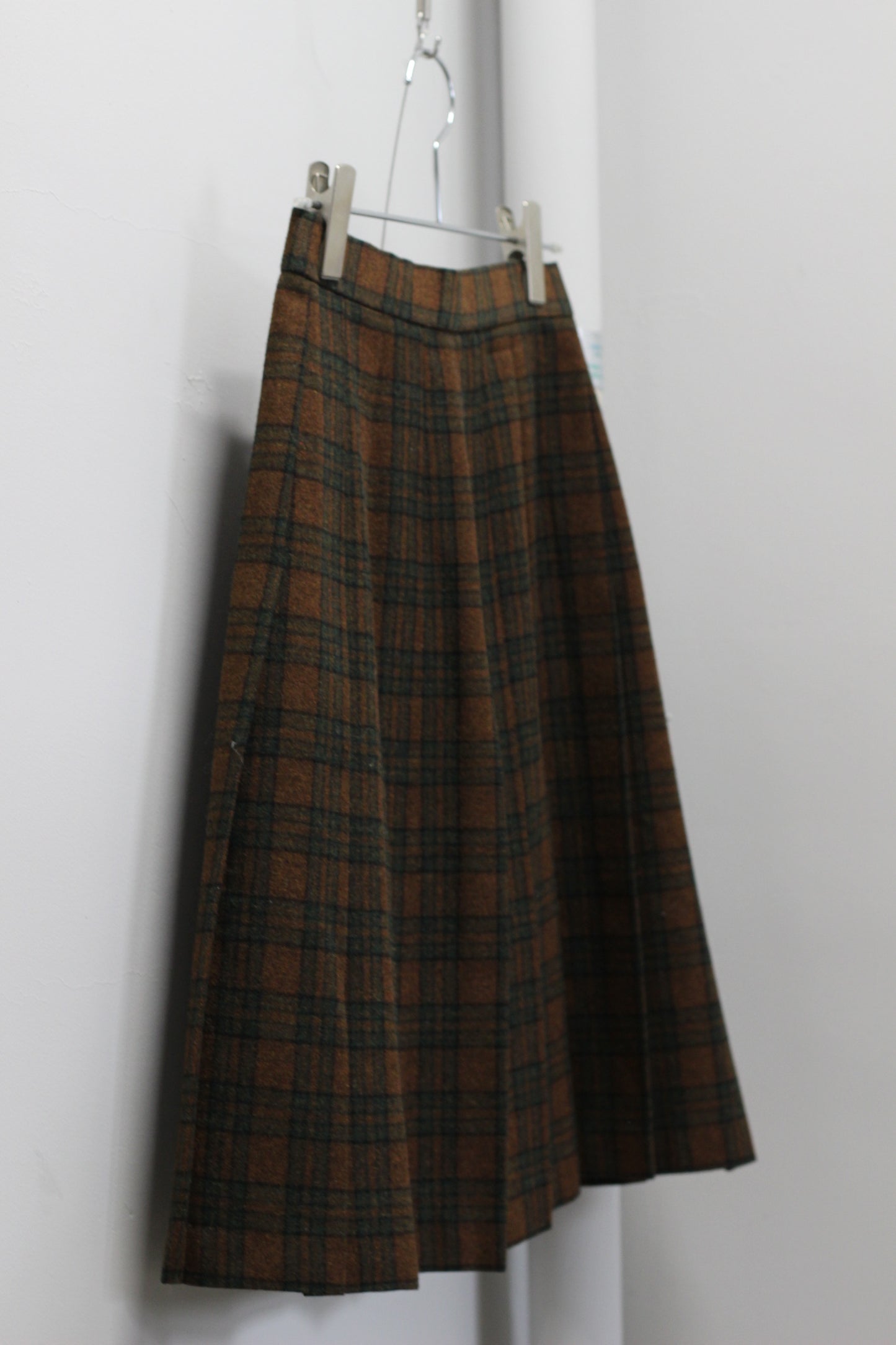 Vintage Brown Beige Check Skirt x4点