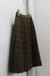 Vintage Brown Beige Check Skirt x4点