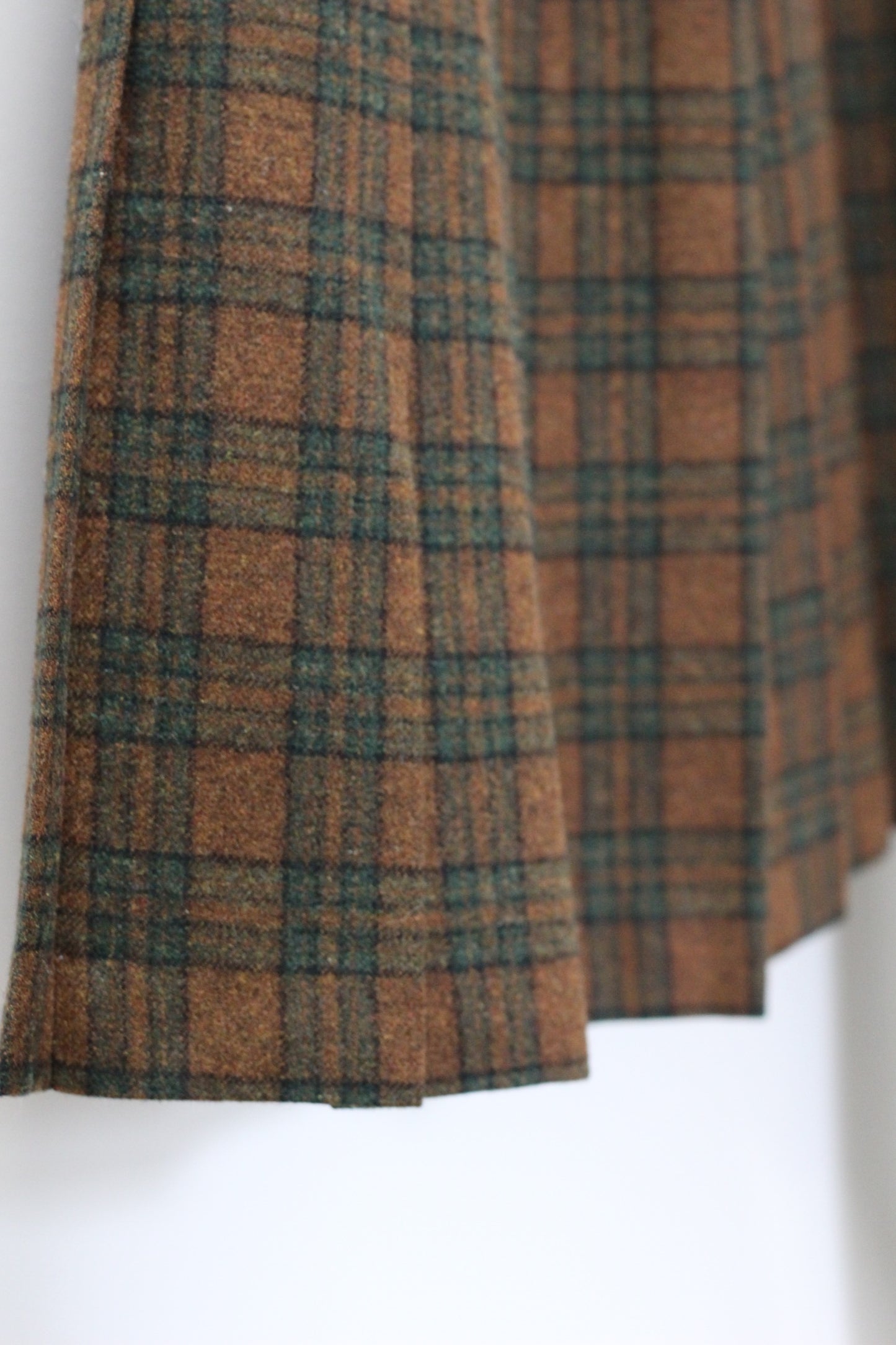 Vintage Brown Beige Check Skirt x4点