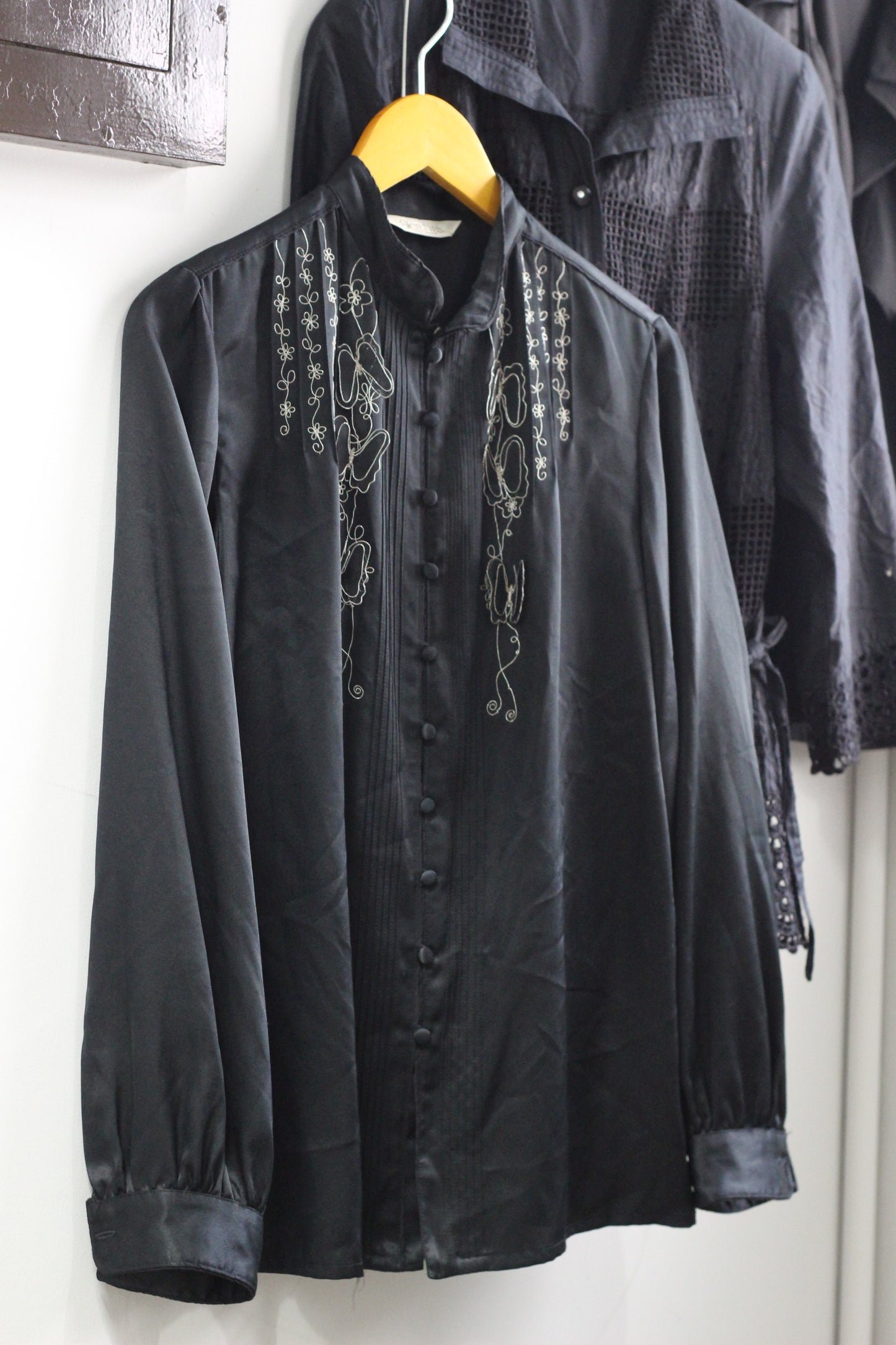 Vintage Black Design Long Sleeve Blouse x5点