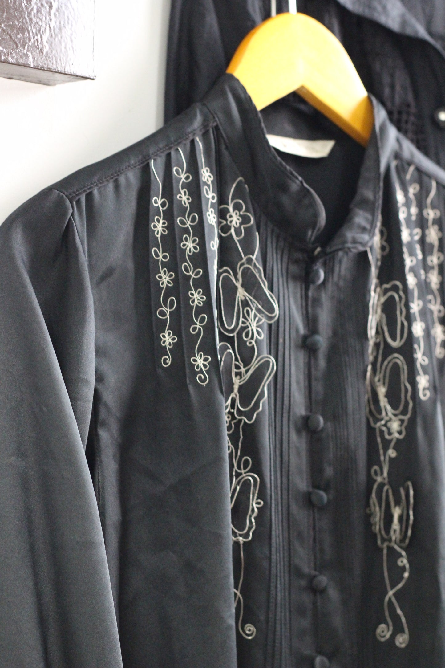 Vintage Black Design Long Sleeve Blouse x5点