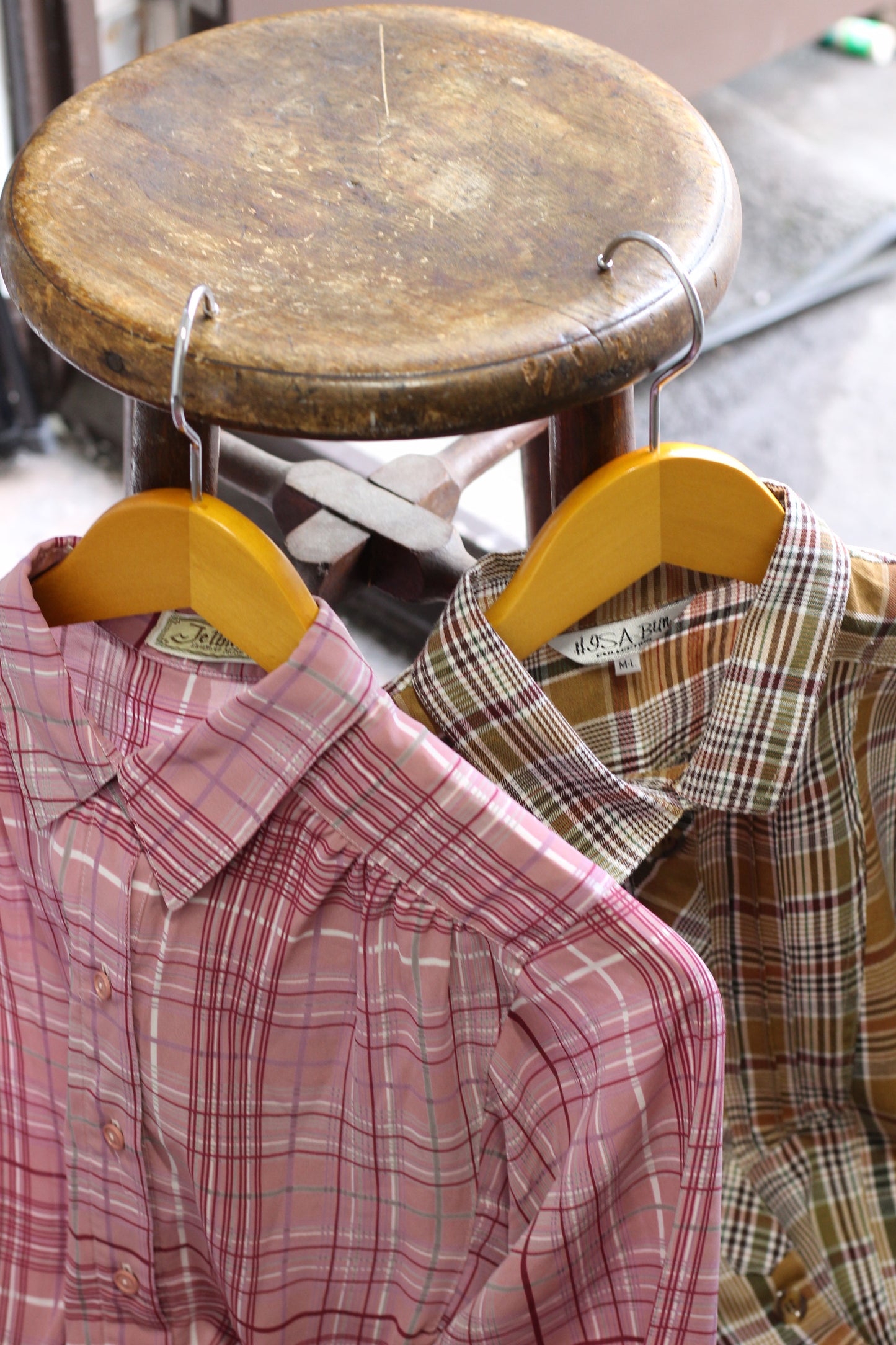 Vintage Check Long Sleeve Blouse x4点