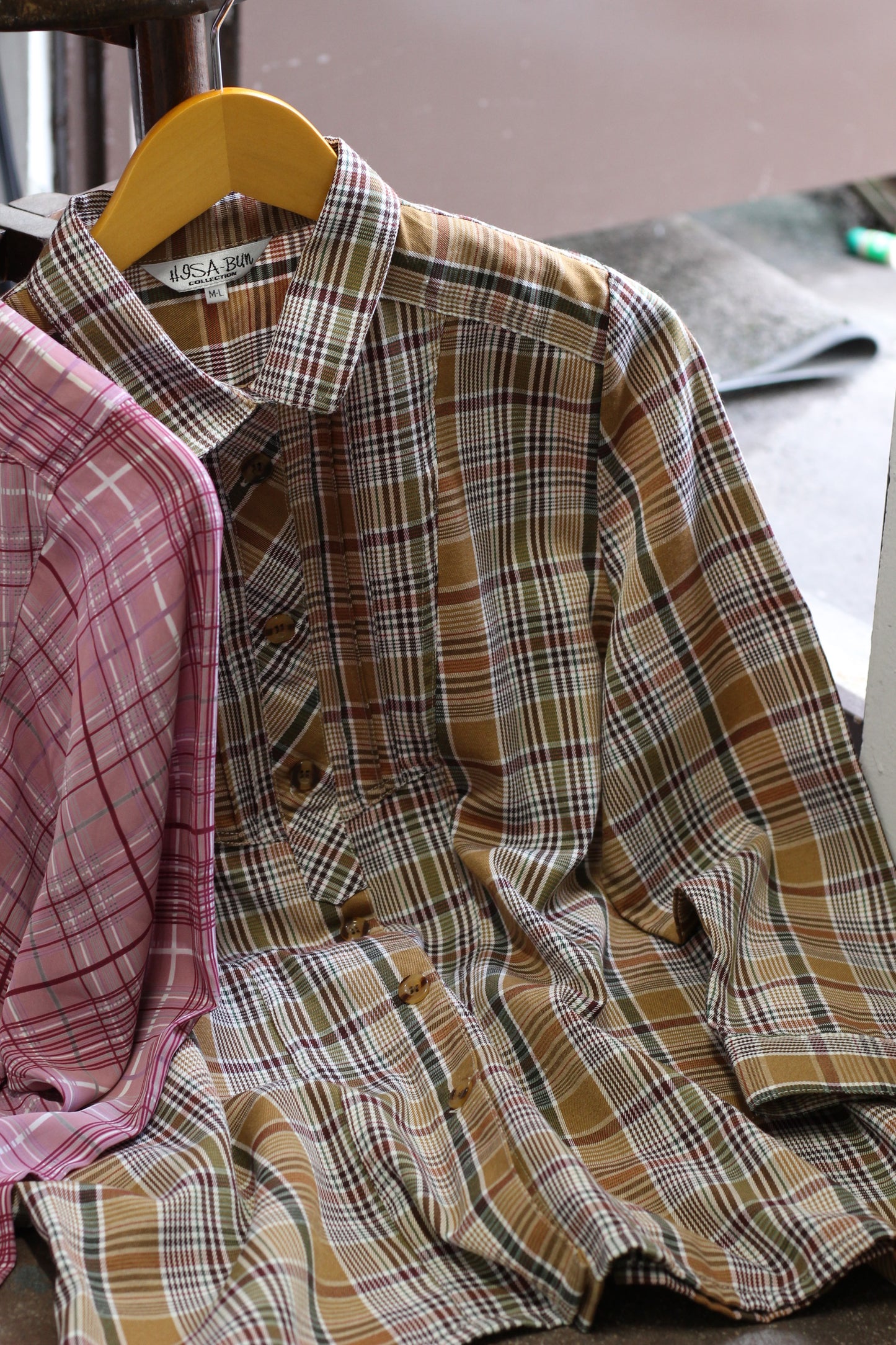 Vintage Check Long Sleeve Blouse x4点