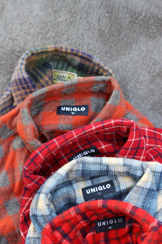 Old Uniqlo Checked Flannel Shirt x6点