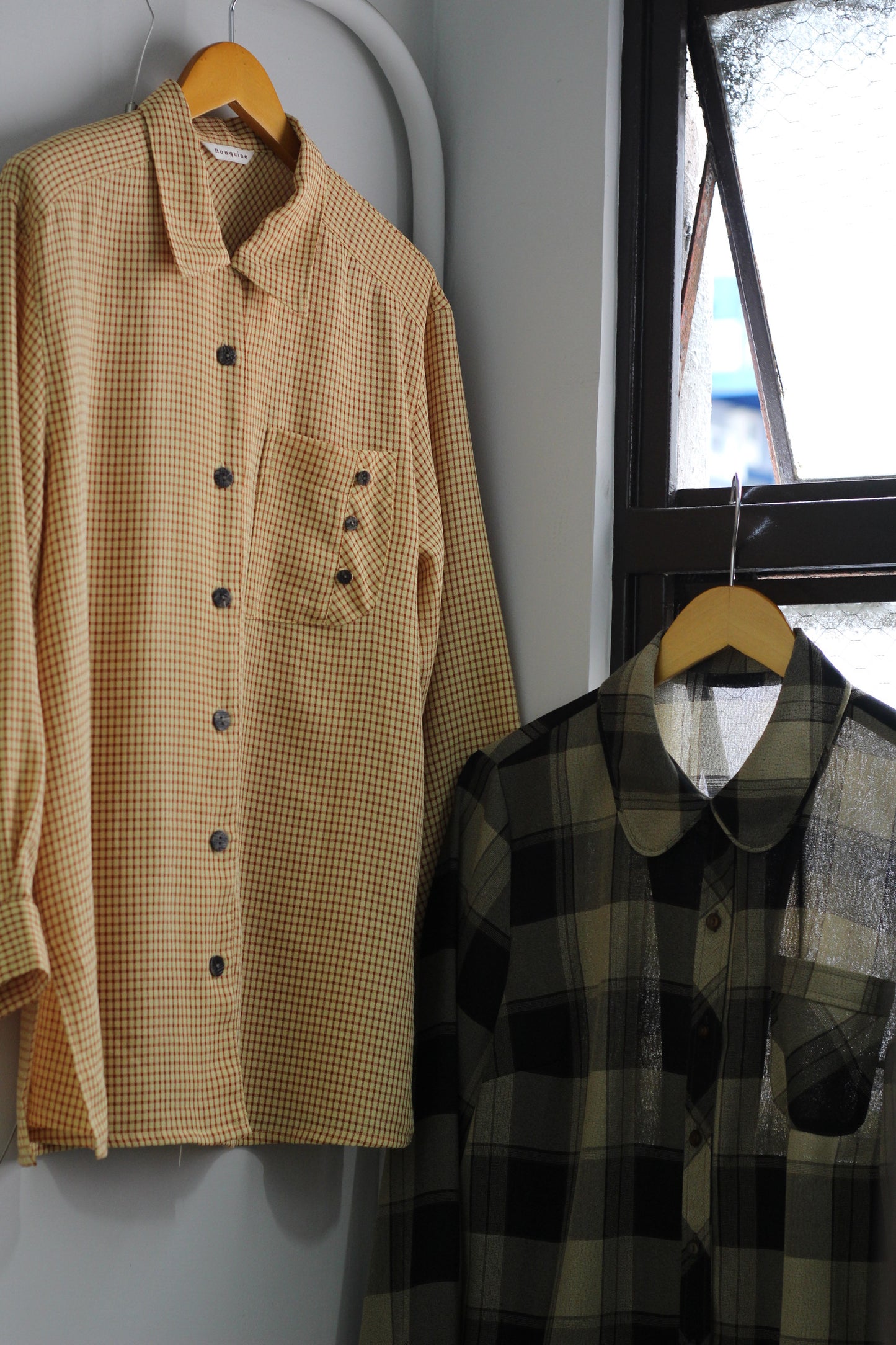 Vintage Check Long Sleeve Blouse x4点