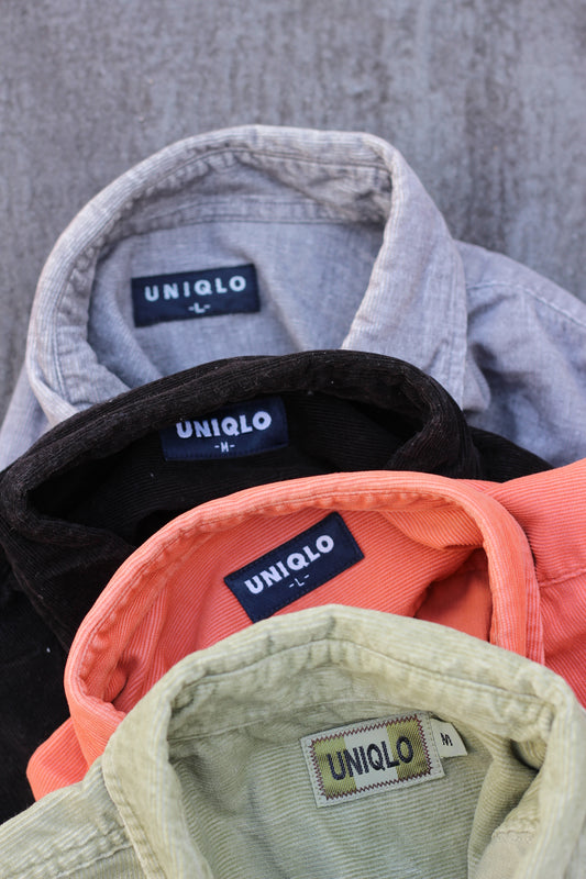 Old Uniqlo Corduroy Long-Sleeved Shirt x4点