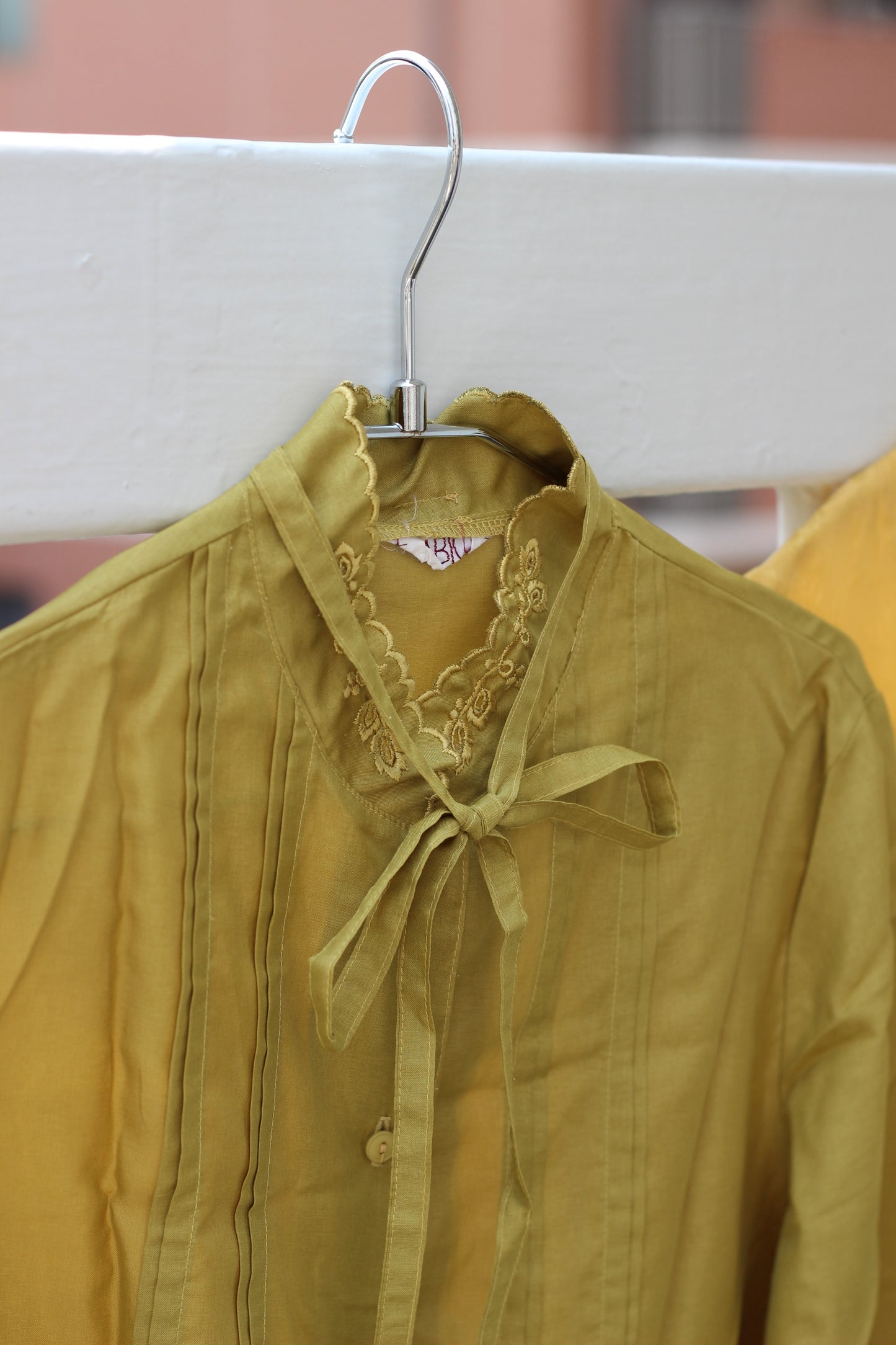 Vintage Yellow Design Long Sleeve Blouse x10点