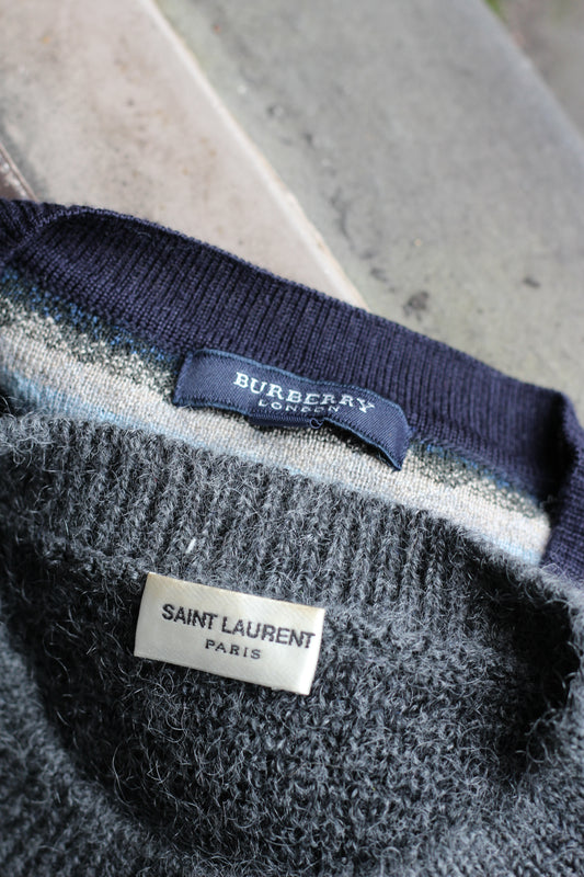 Saint Laurent & Burberry Design Knitwear x2点