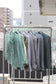 Vintage Light Blue Design Long Sleeve Blouse x9点