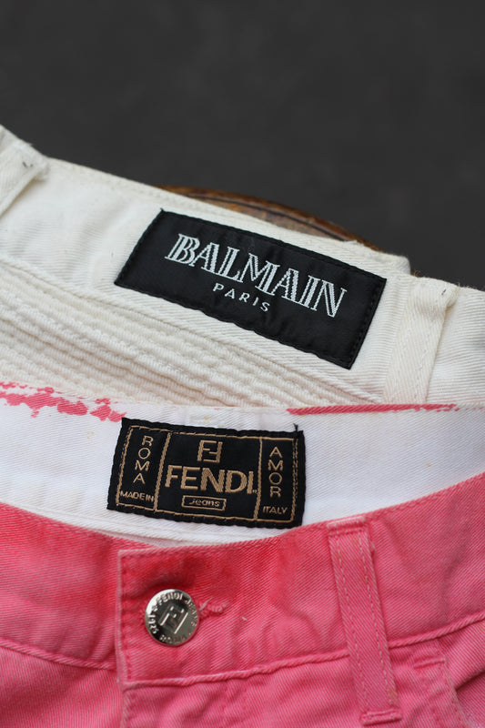 Fendi & Balmain Denim Pants x2点