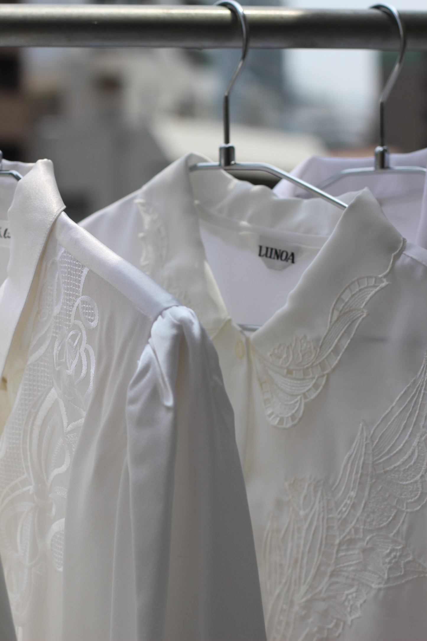 Vintage White Lace Embroidery Long Sleeve Blouse x10点