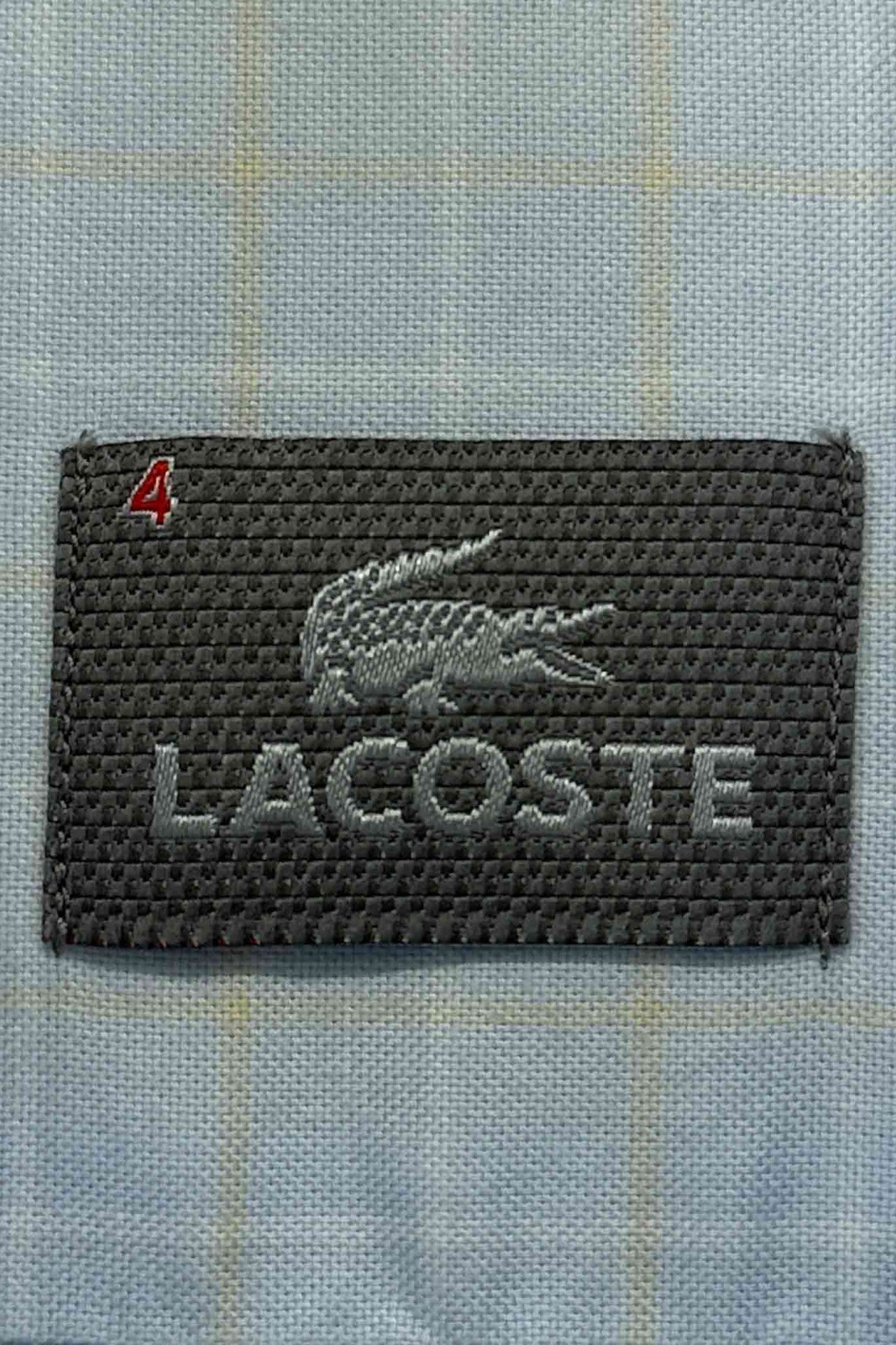 LACOSTE 蓝色格纹衬衫